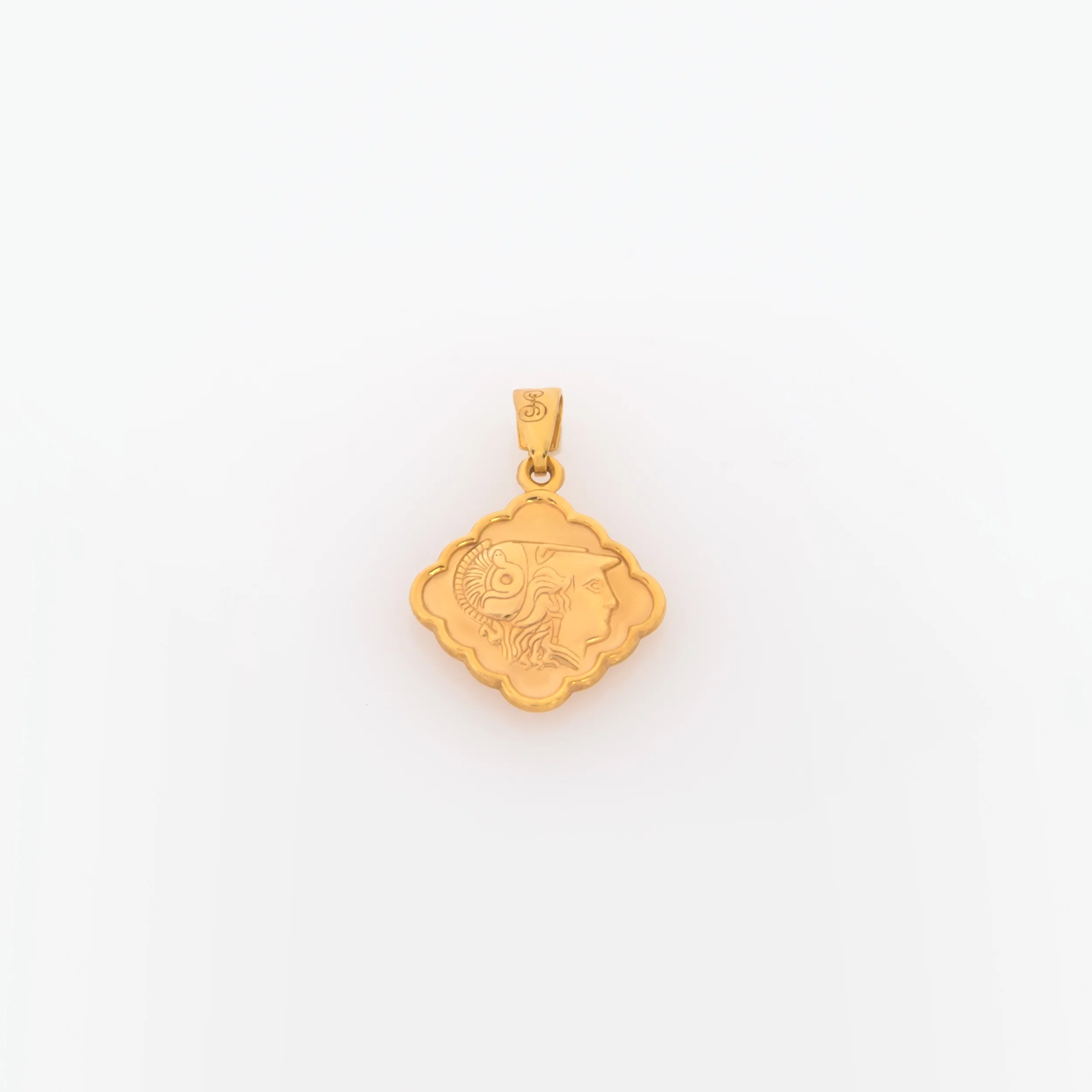 Double-Sided Athena and Acropolis Pendant