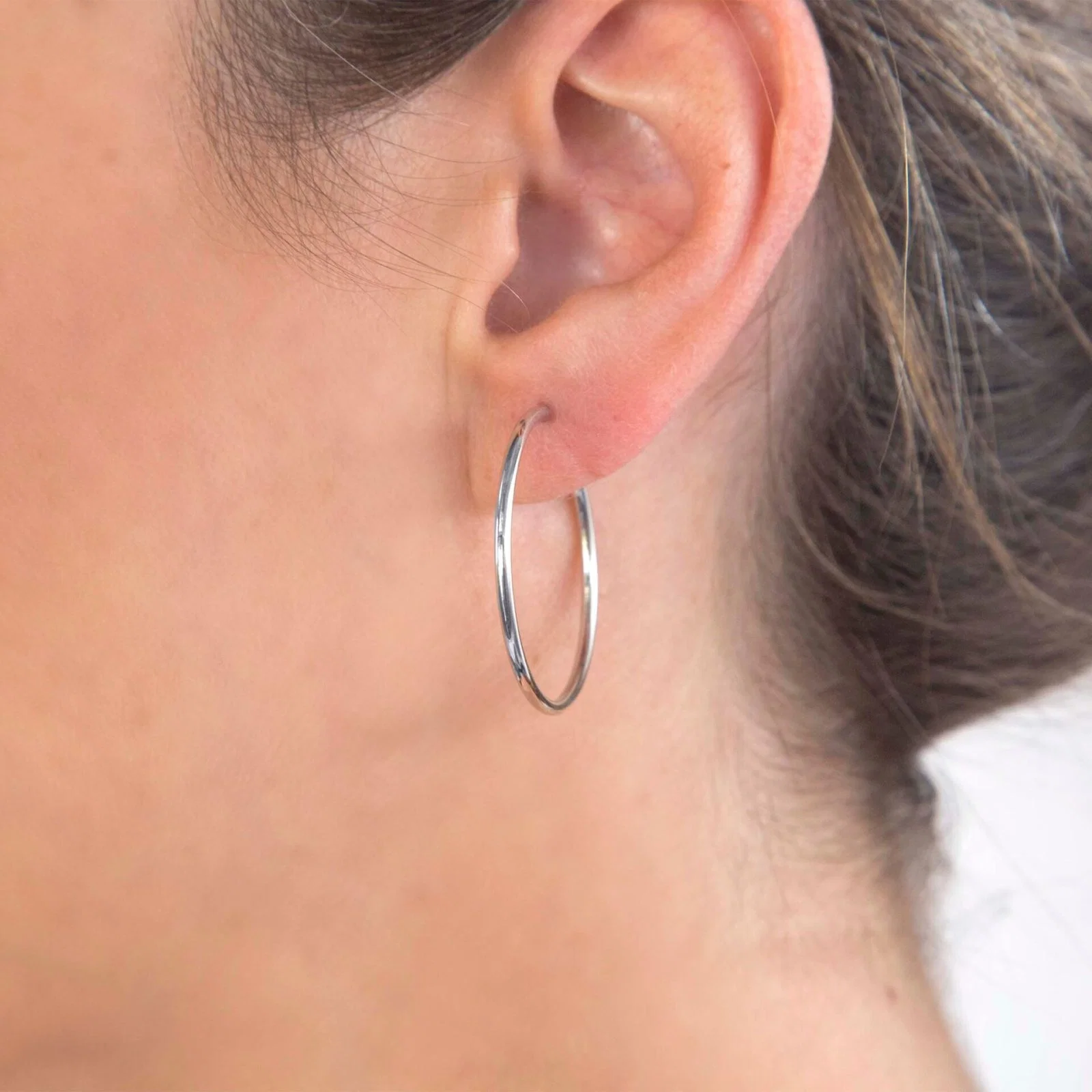 Plain Hoop Earrings — additional product image 2 from AntEva Crafts