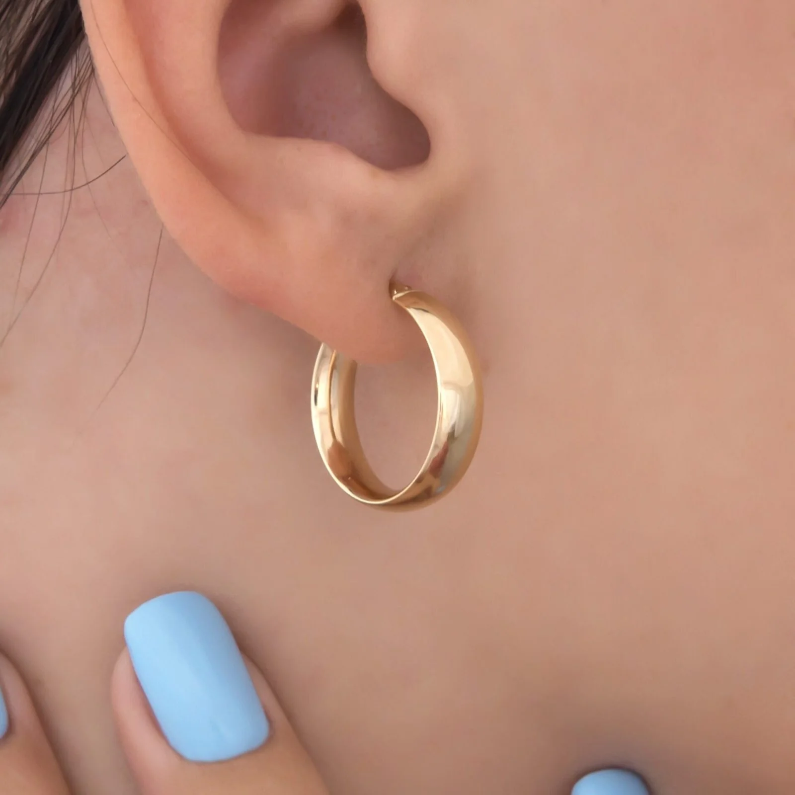 Classic Hoop Earrings — additional product image 2 from AntEva Crafts