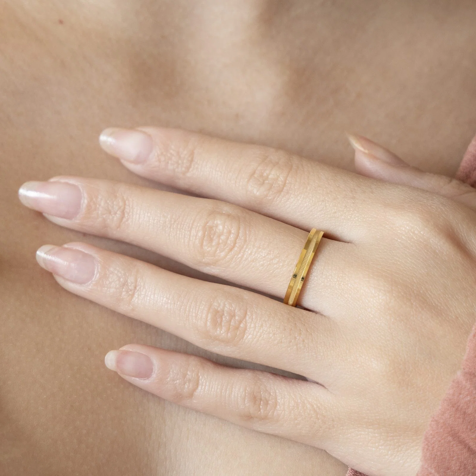 Ribbed Wedding Band 3mm — additional product image 5 from AntEva Crafts