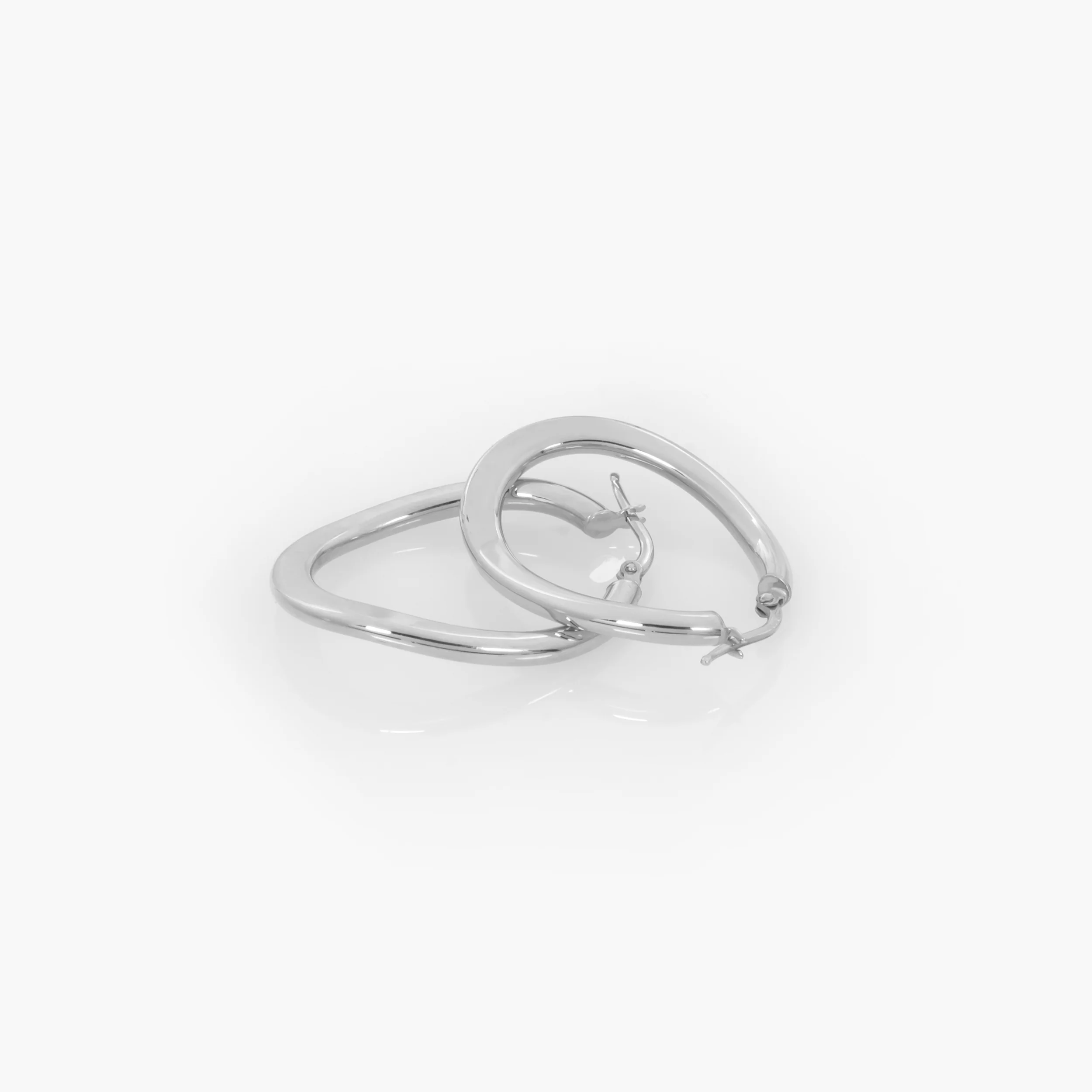 Wavy Oval Hoop Earrings — additional product image 2 from AntEva Crafts