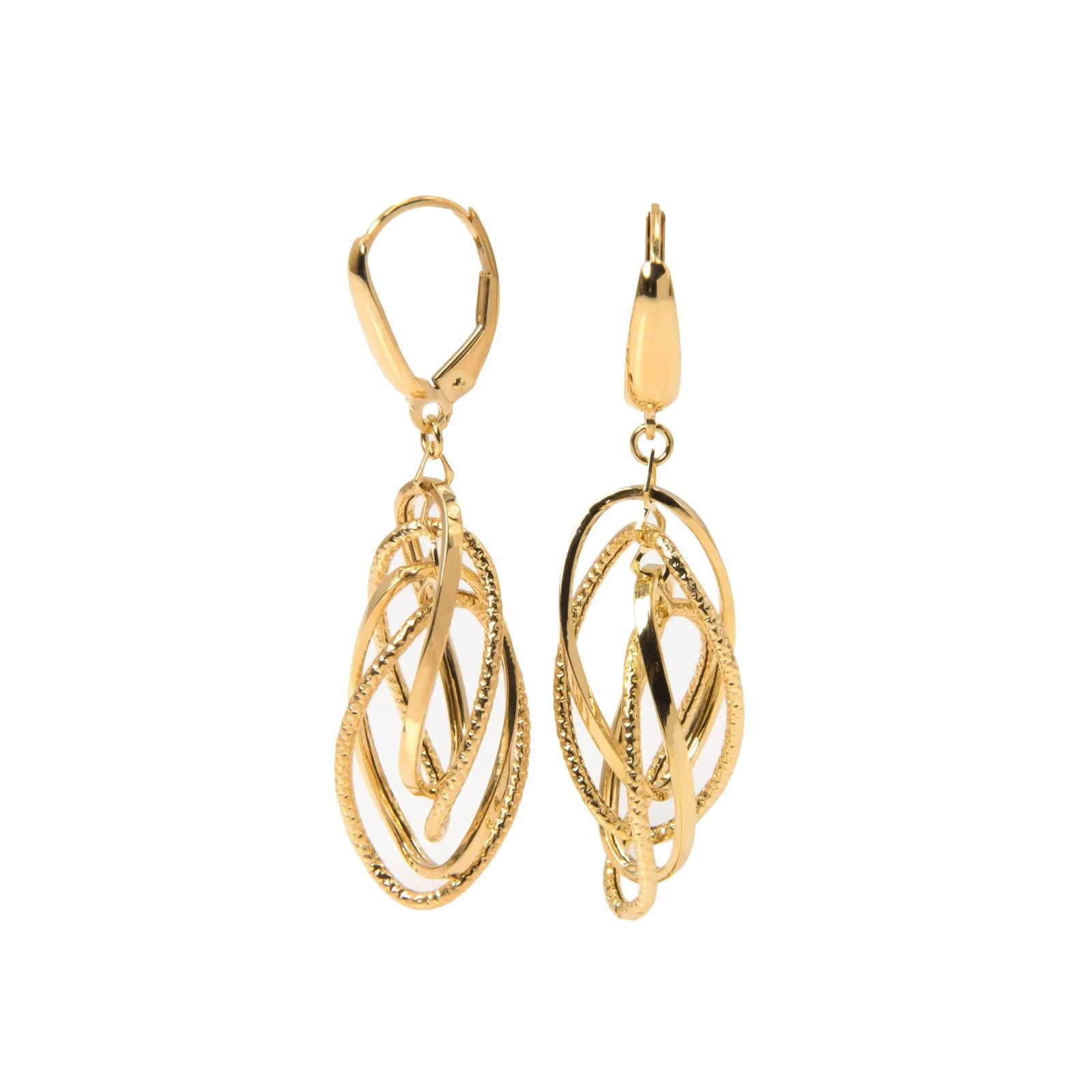 Gold Hanging Earrings — additional product image 5 from AntEva Crafts