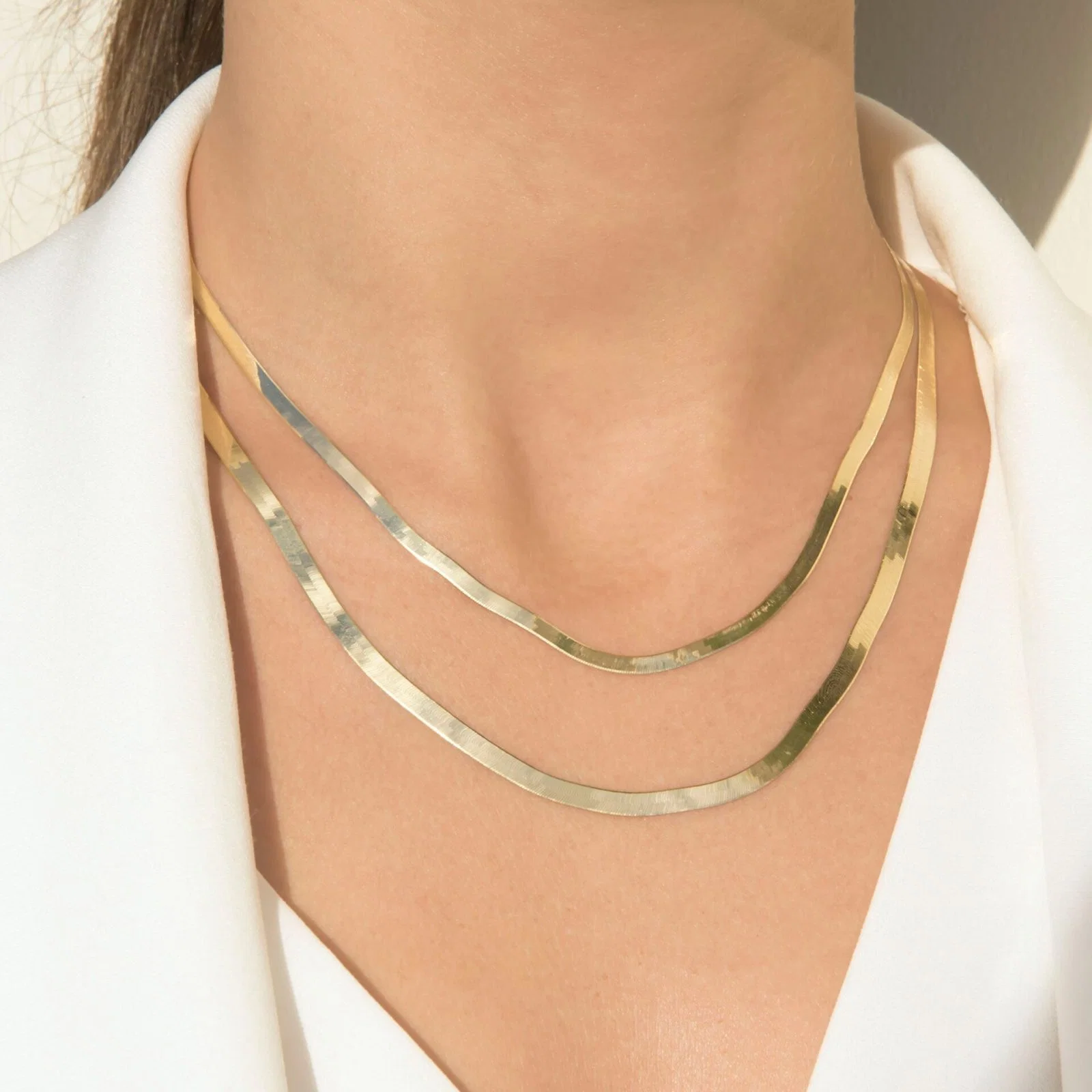 Herringbone Snake Chain 3.8mm — additional product image 6 from AntEva Crafts