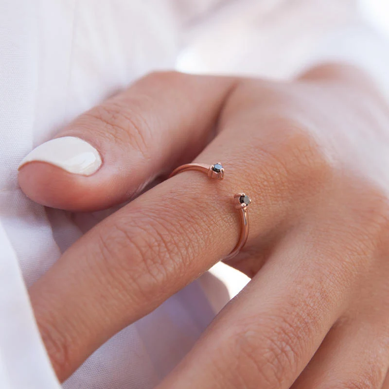 Double Open Diamond Ring — additional product image 7 from AntEva Crafts