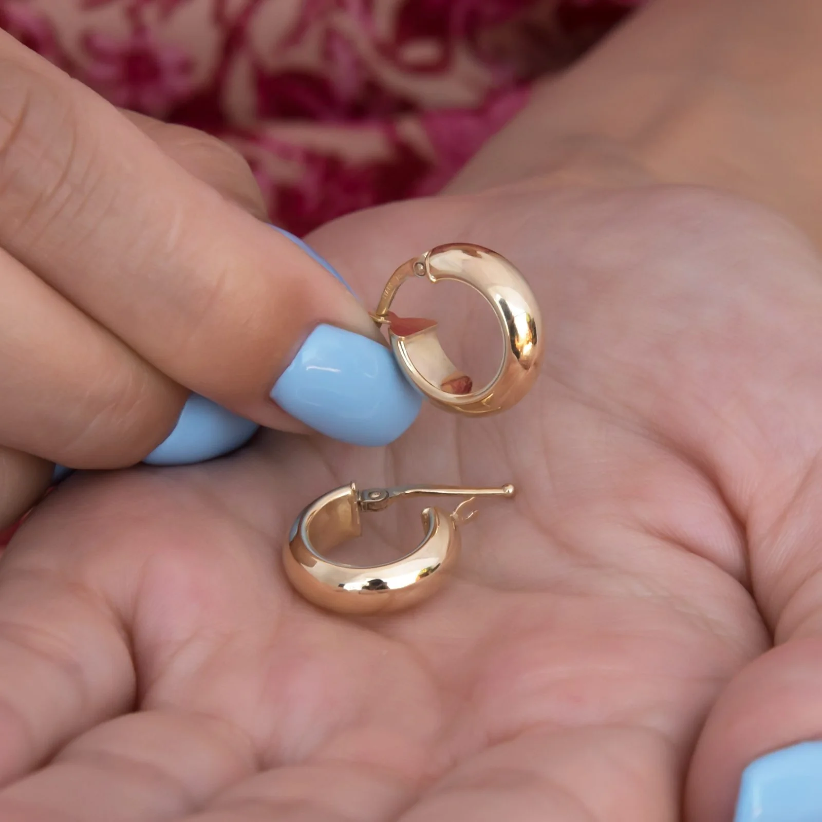 Classic Hoop Earrings with 14mm Diameter — additional product image 3 from AntEva Crafts