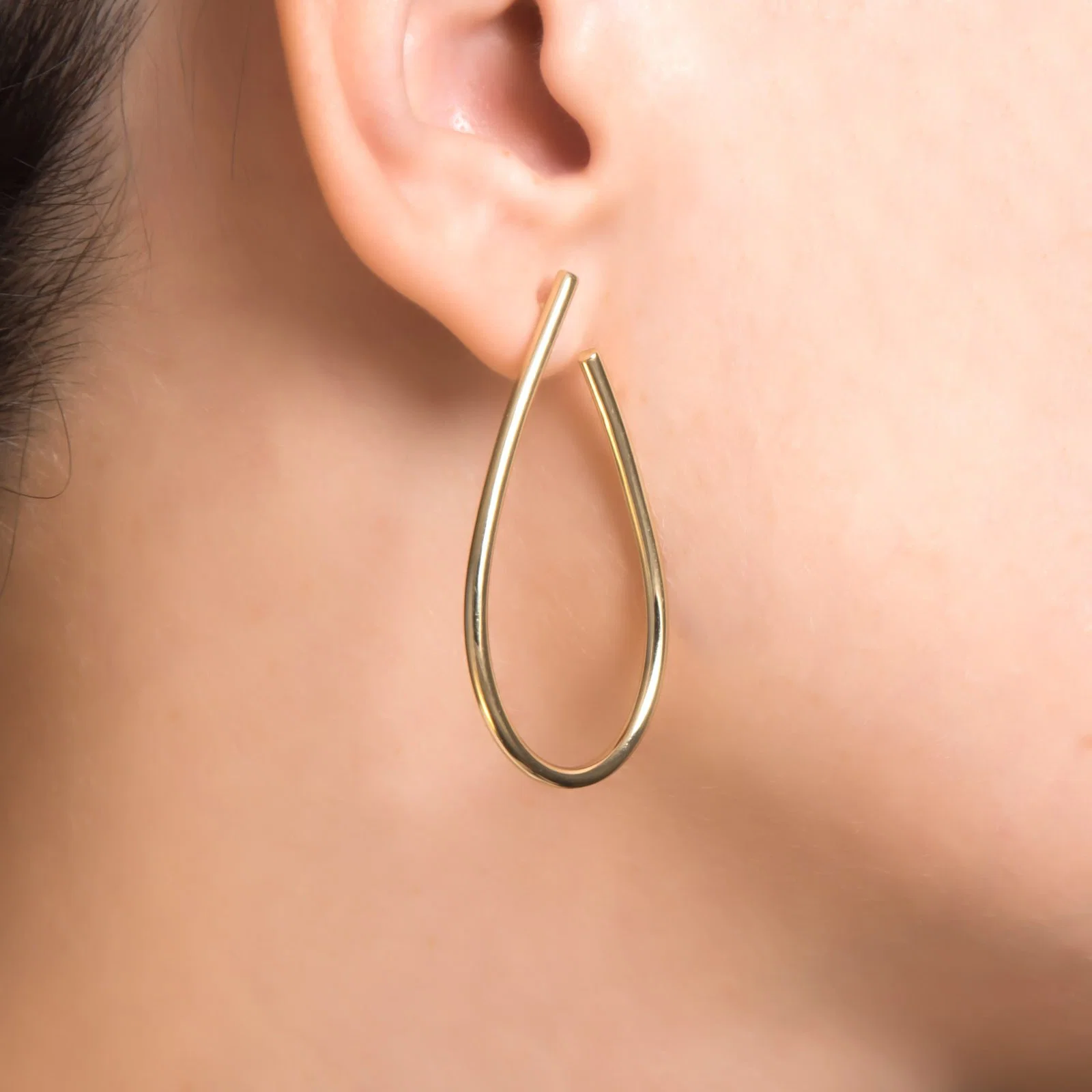 Oval Teardrop Unique Earrings — additional product image 7 from AntEva Crafts