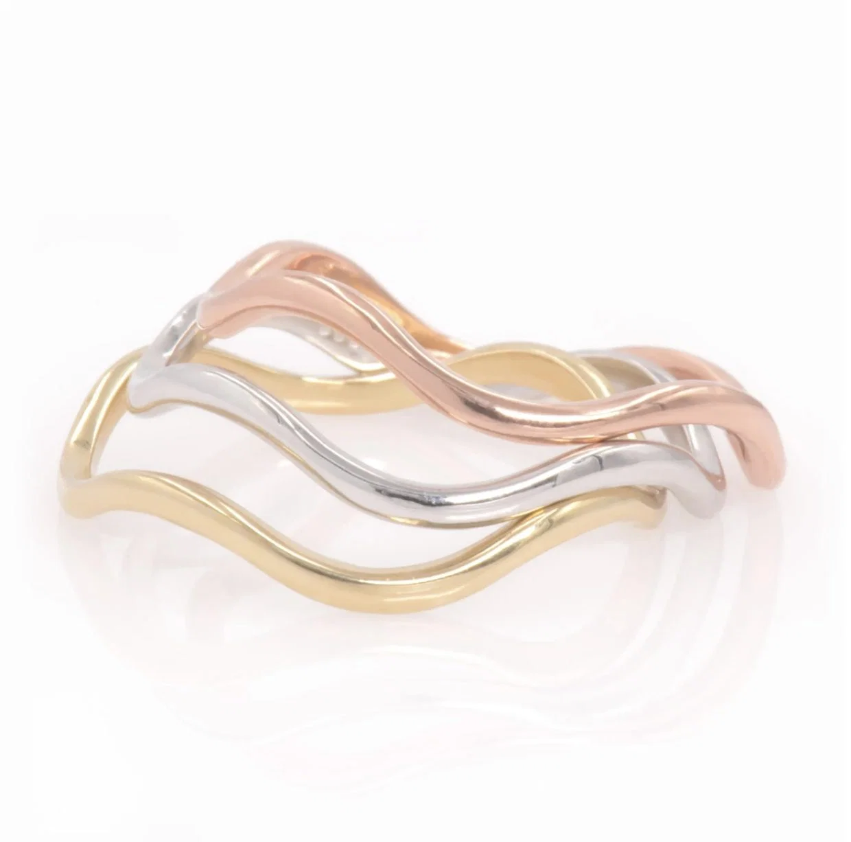 Thin Wave Curved Ripple Ring — additional product image 3 from AntEva Crafts