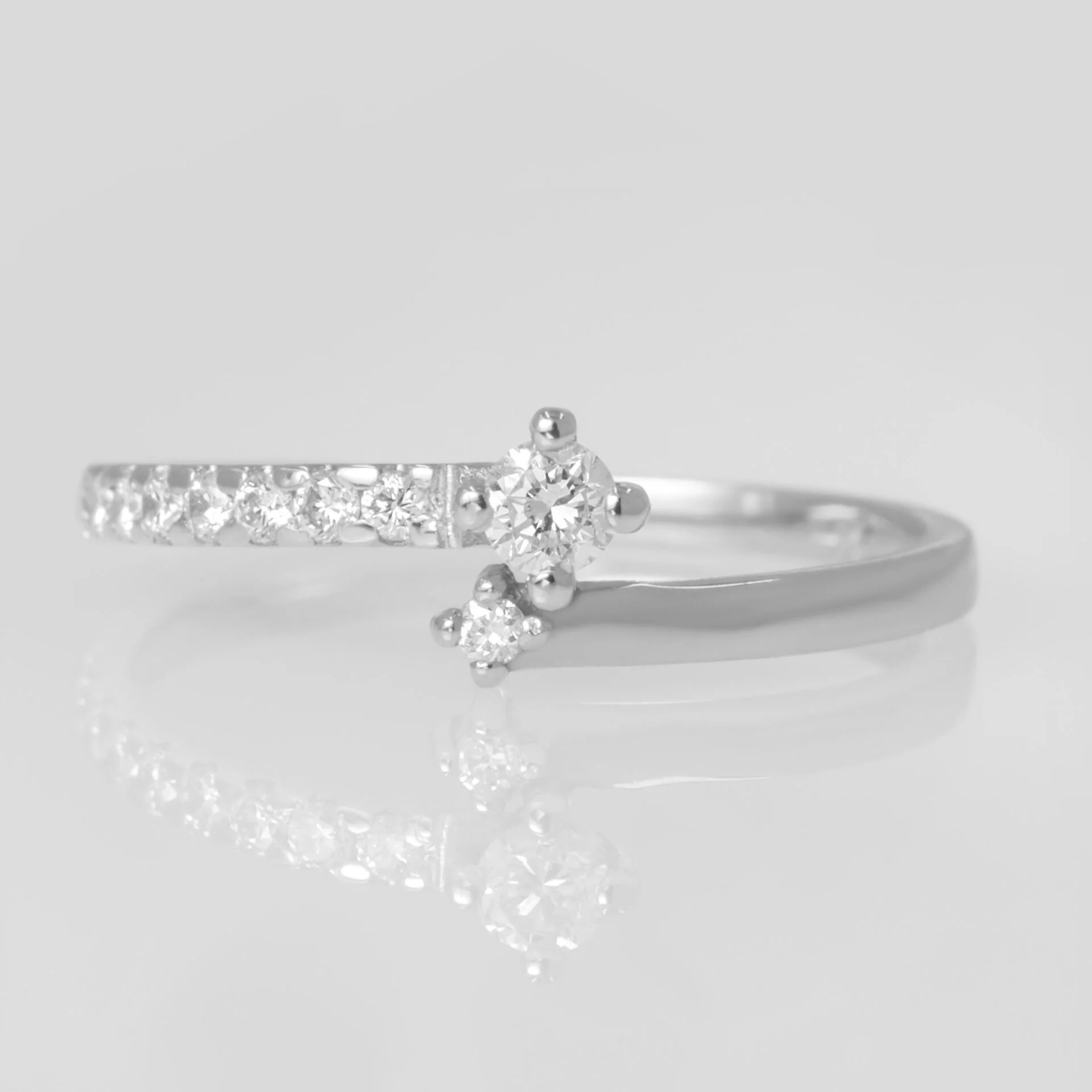 Diamond Bypass Ring — additional product image 7 from AntEva Crafts