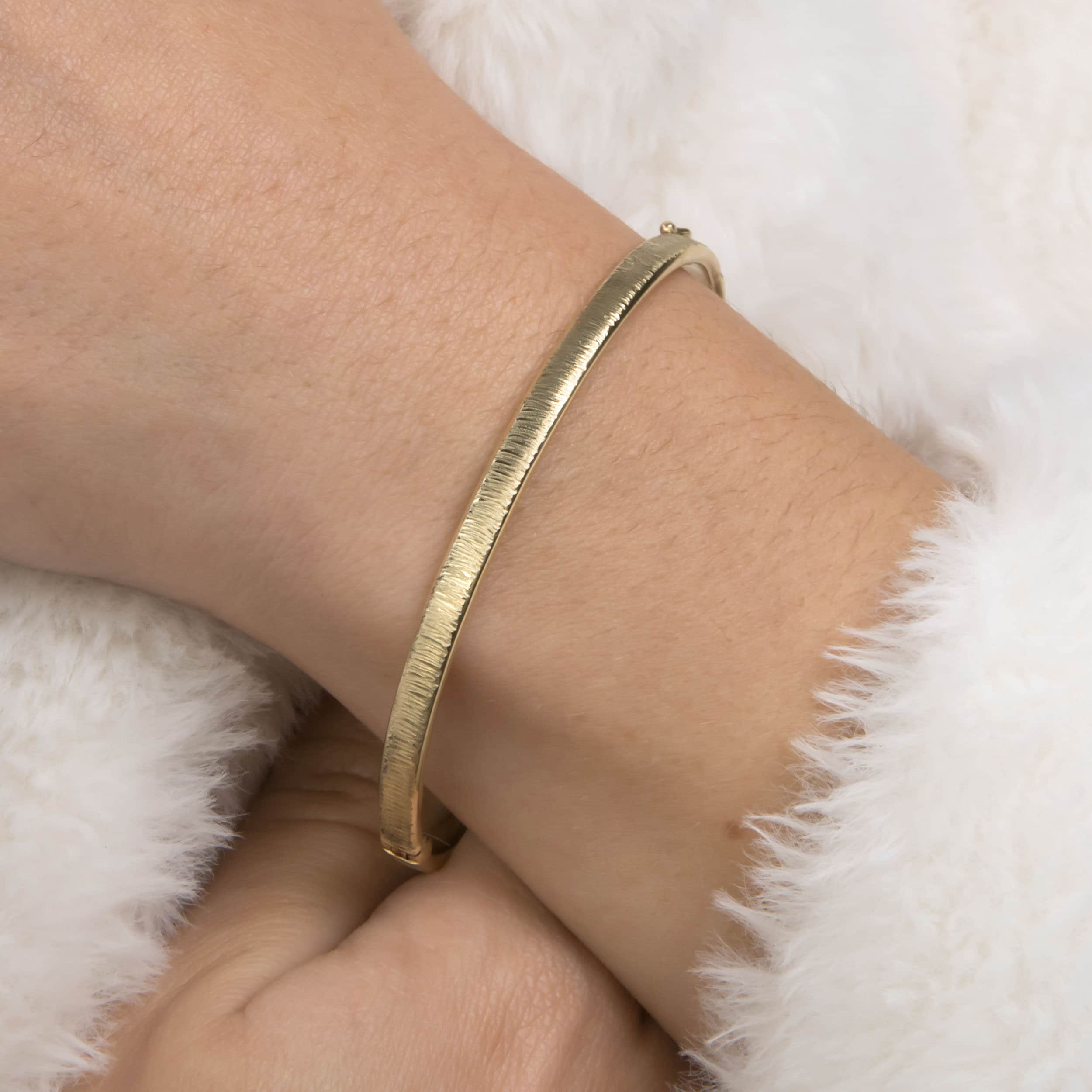 Plain Flat Oval Bracelet with Matte Satin Finish — additional product image 3 from AntEva Crafts