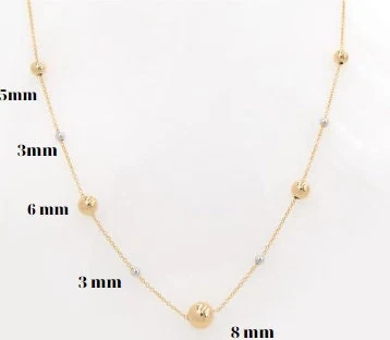 Beaded Two-Tone Ball Necklace — additional product image 6 from AntEva Crafts