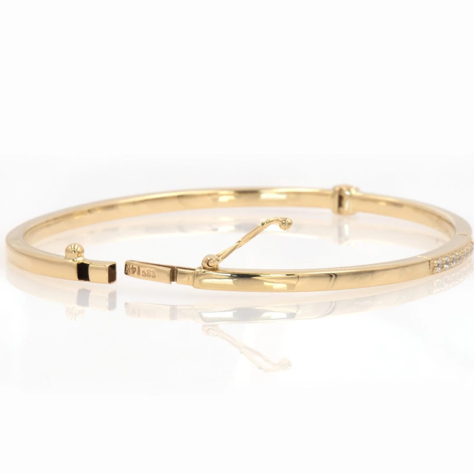 Diamond Gold Bangle — additional product image 3 from AntEva Crafts