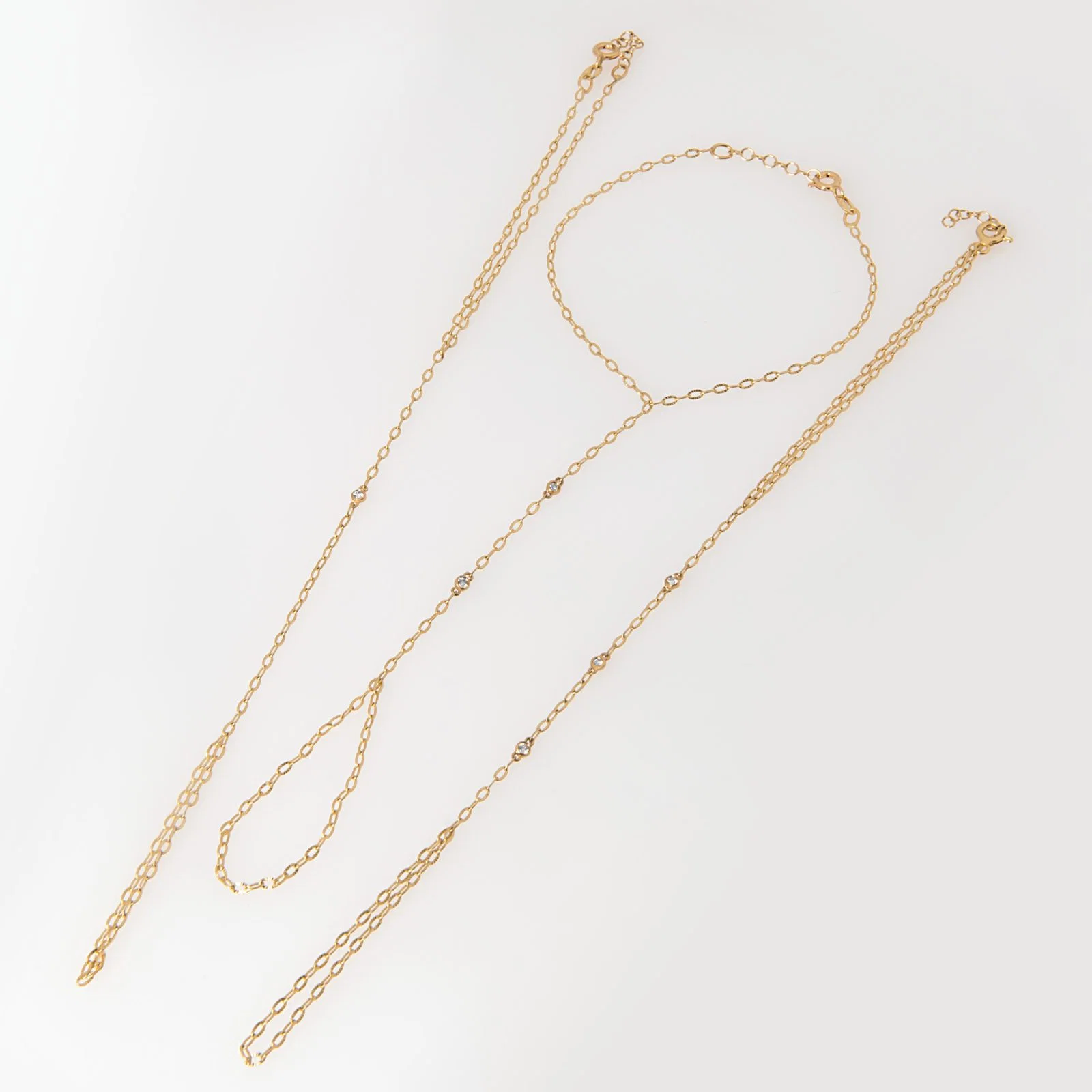 Diamond Hand Chain Bracelet — additional product image 3 from AntEva Crafts