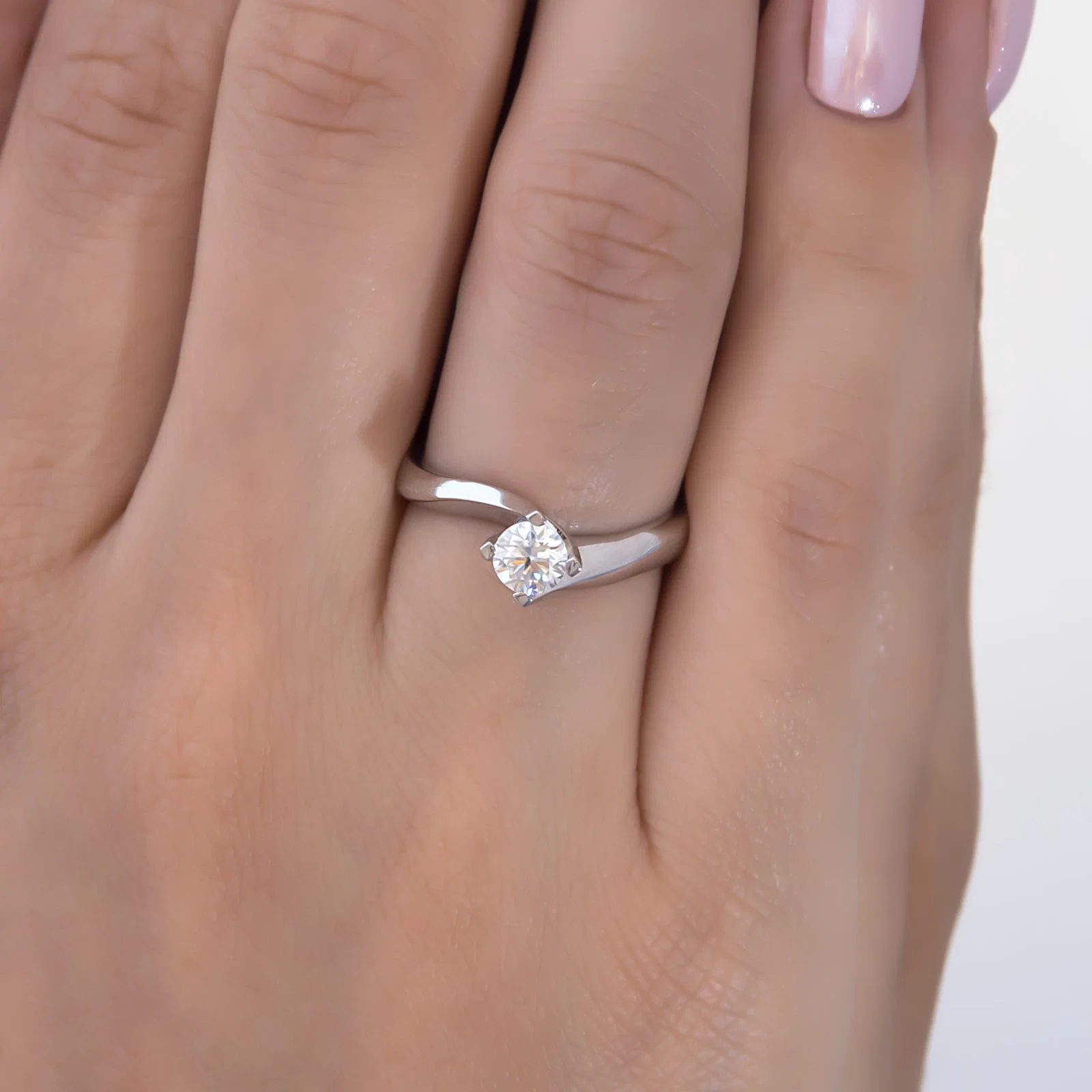 Solitaire Moissanite Ring 0.50 ct — additional product image 4 from AntEva Crafts