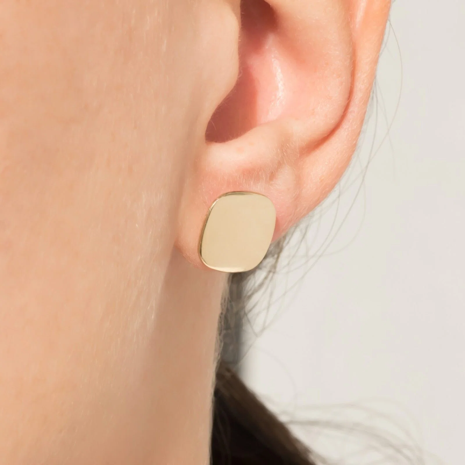 Geometric Plain Stud Earrings — additional product image 2 from AntEva Crafts