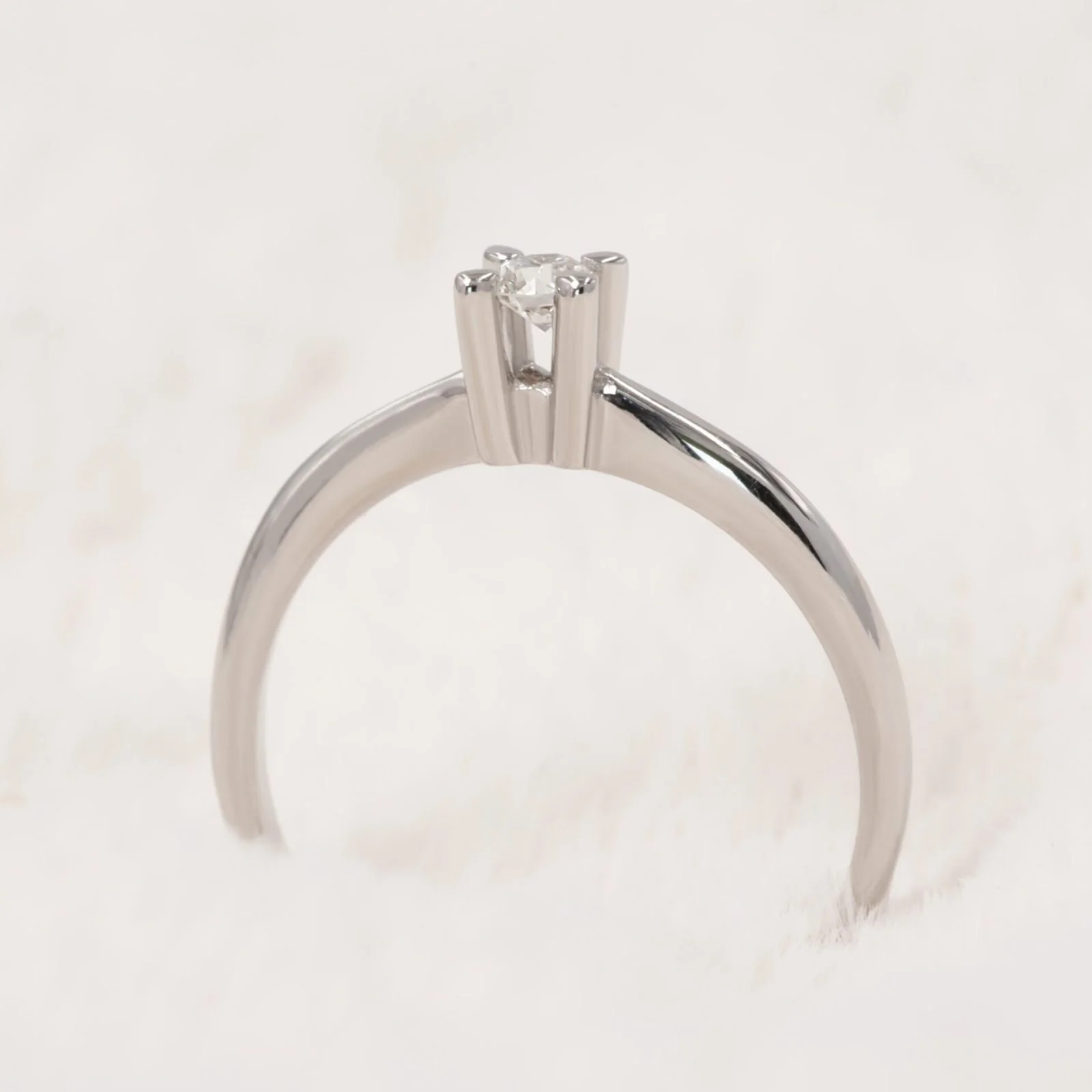 Diamond Gold Solitaire Ring — additional product image 6 from AntEva Crafts