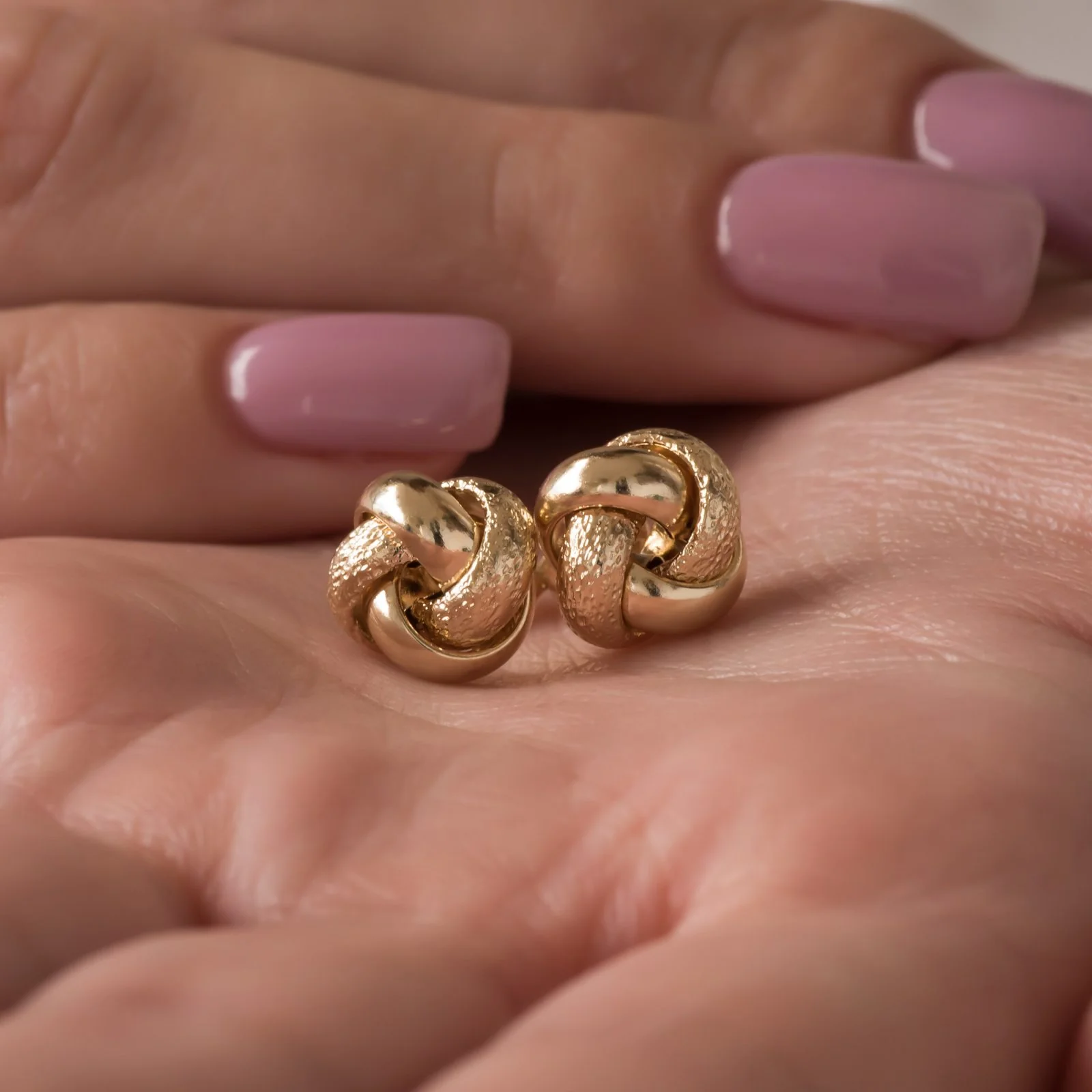 Stud Knot Earrings — additional product image 6 from AntEva Crafts