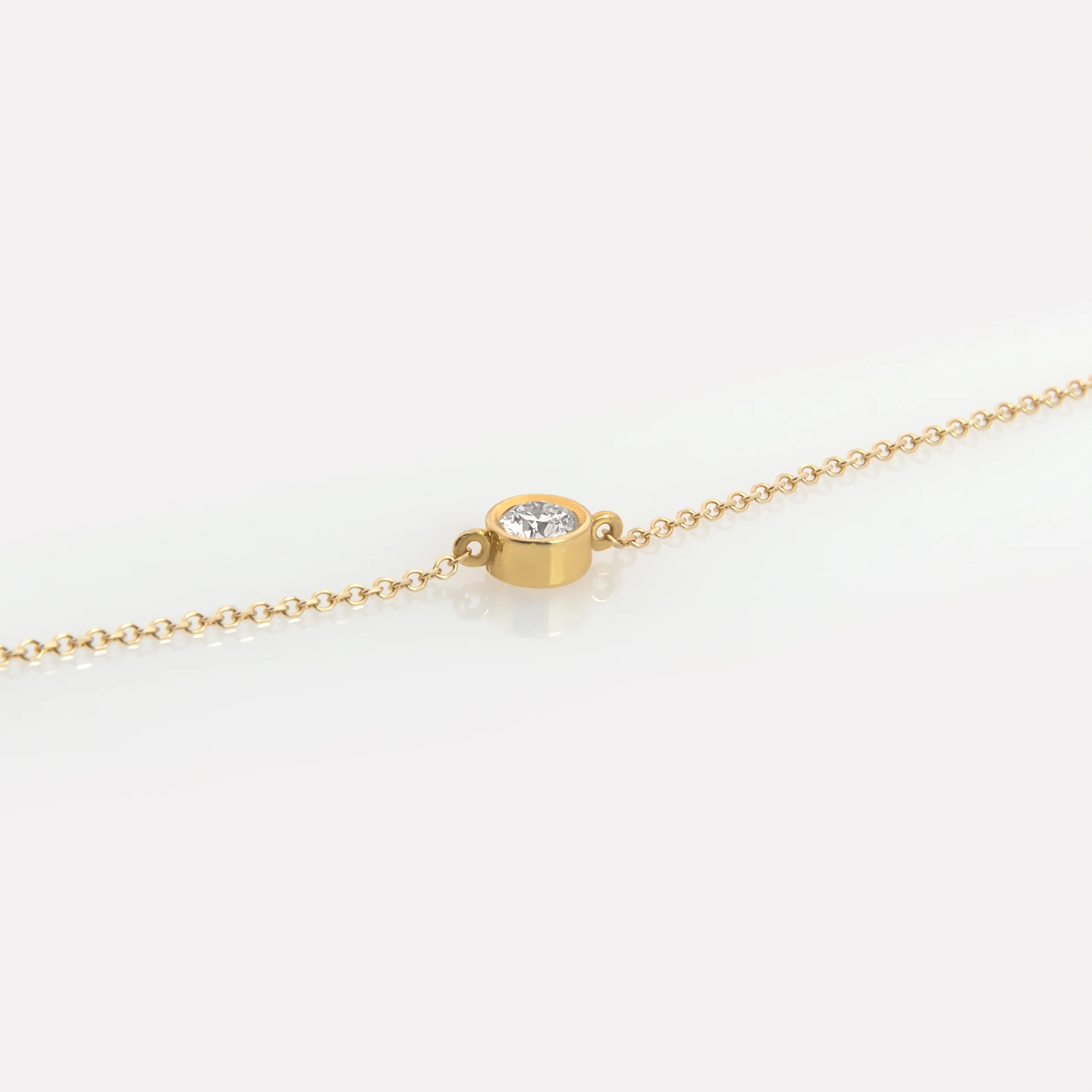 14K Solid Gold Diamond Bracelet – Bezel-Set Lab-Grown Diamond Bracelet — additional product image 3 from AntEva Crafts