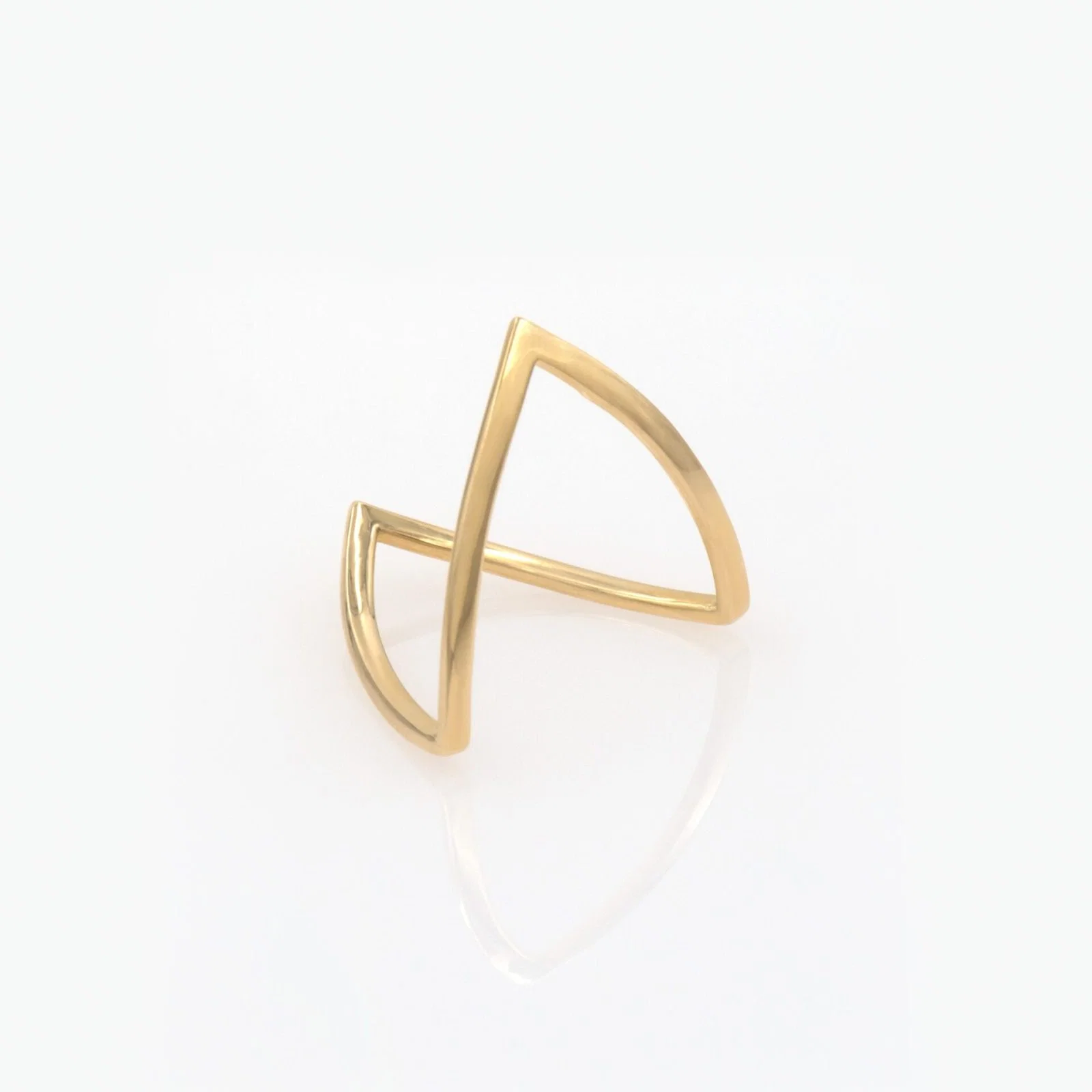 Chevron Ring 14k Gold Vermeil