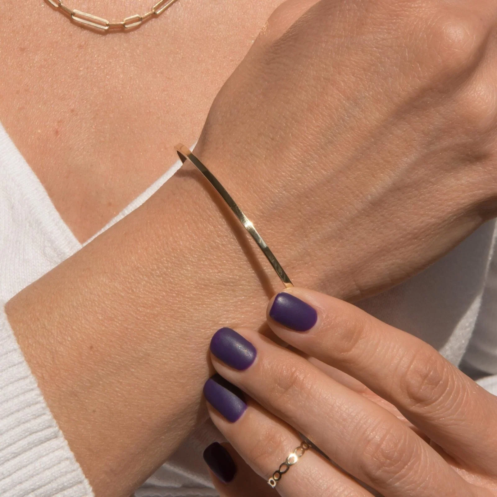Plain Open Cuff Bangle — additional product image 4 from AntEva Crafts