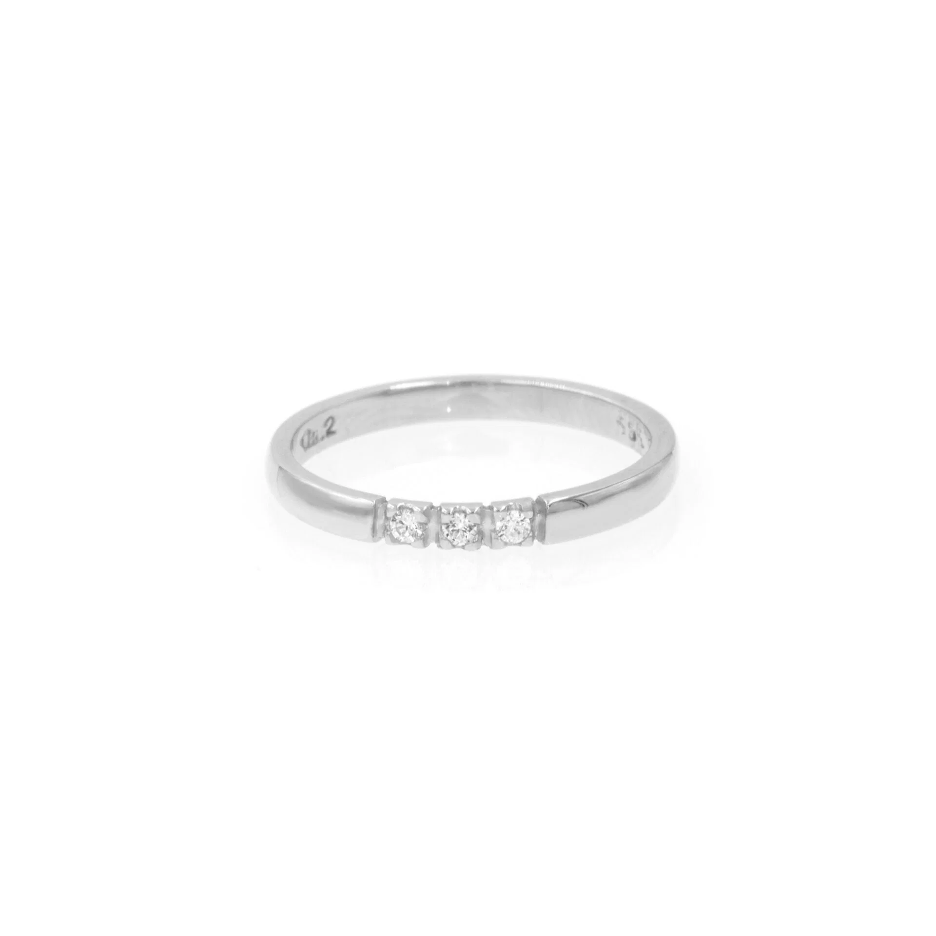 Diamond Wedding Band 2.5mm — additional product image 7 from AntEva Crafts