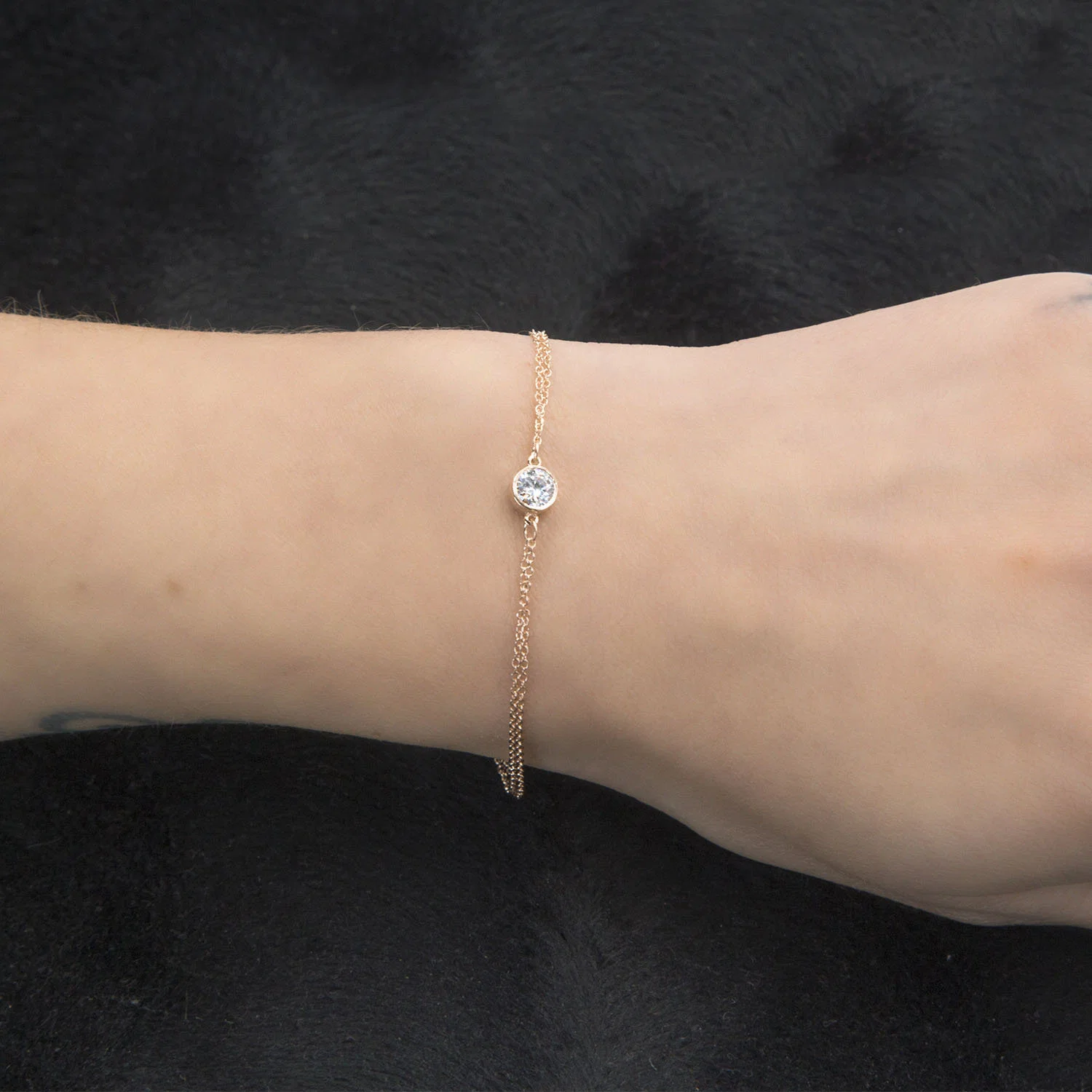 Bezel Solitaire Bracelet — additional product image 3 from AntEva Crafts