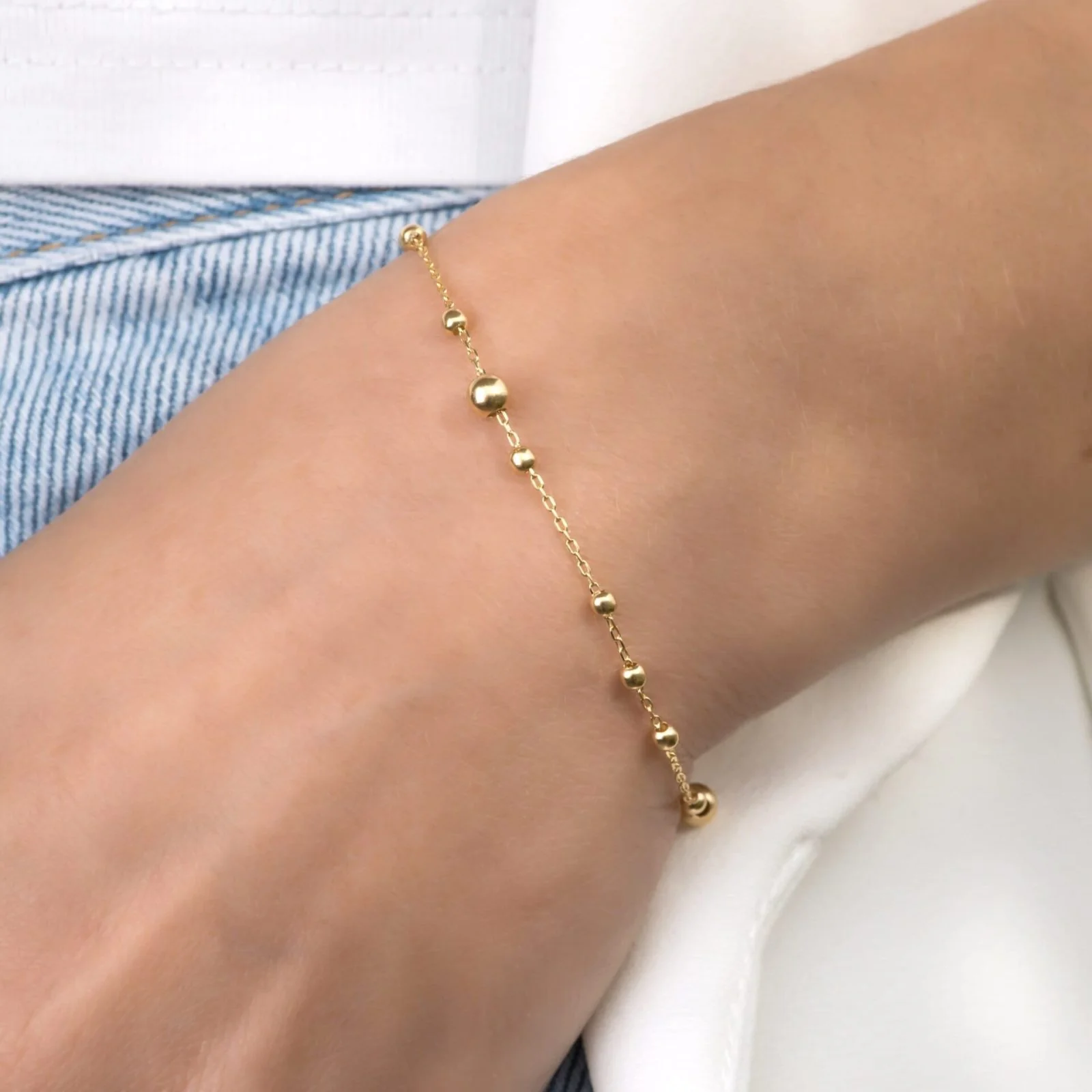 Beaded Chain Bracelet — additional product image 3 from AntEva Crafts