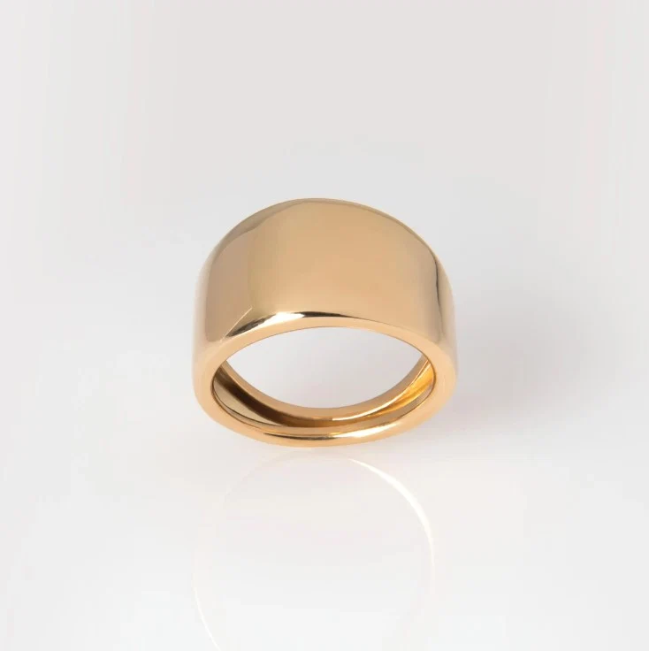 Wide Dome Gold Ring — additional product image 4 from AntEva Crafts