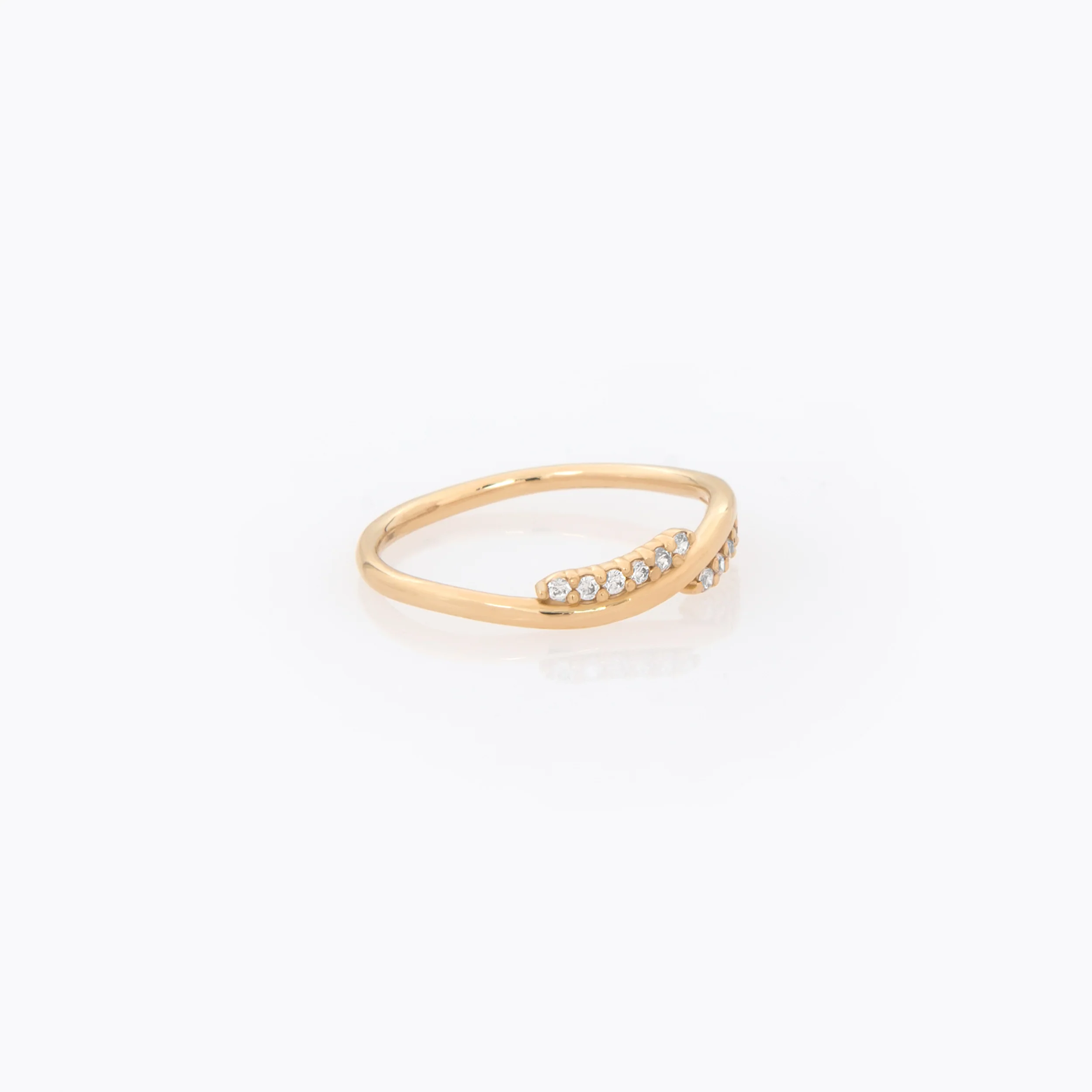 Twisted Bypass Gemstone Ring — additional product image 3 from AntEva Crafts