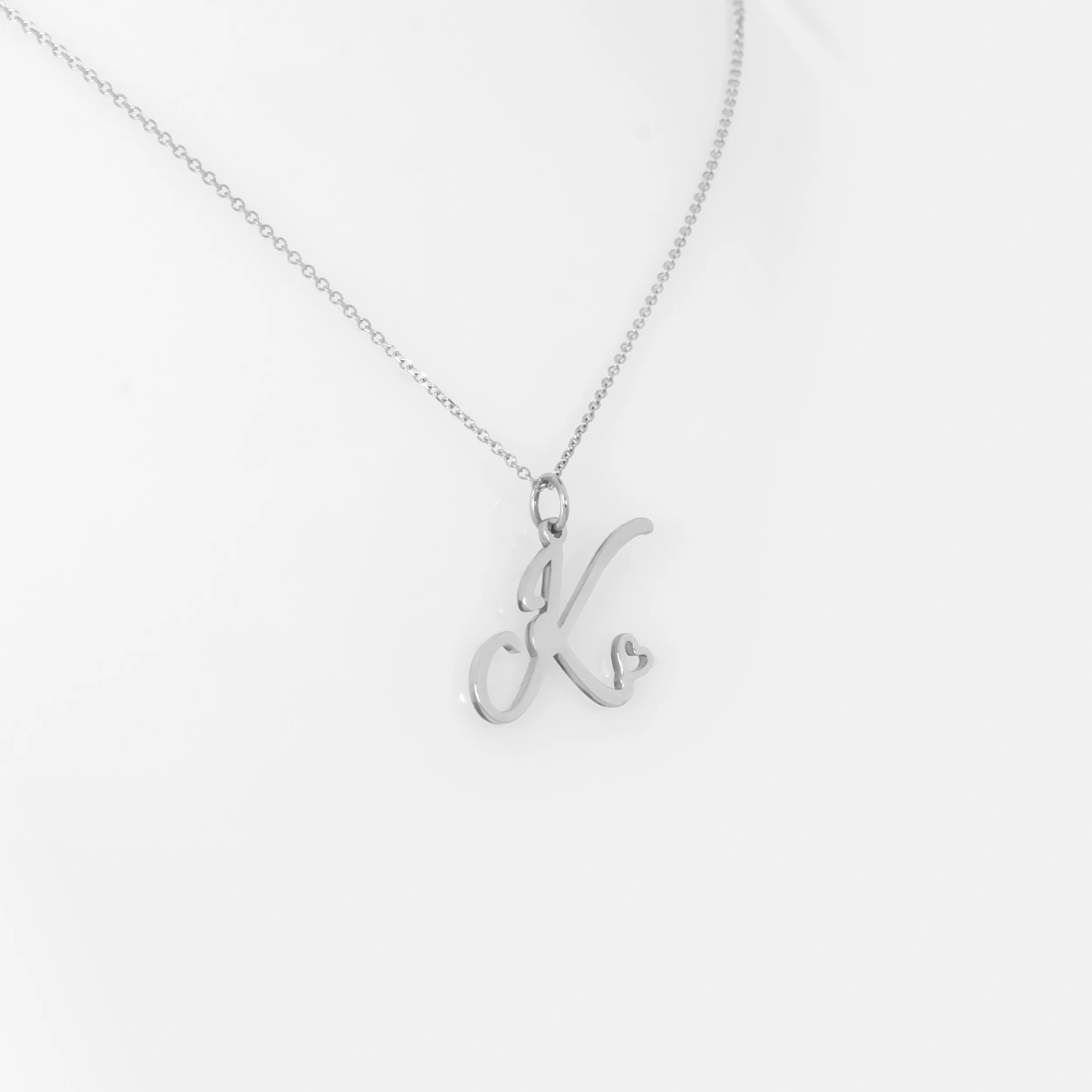 14k Personalized Initial Heart Pendant — additional product image 5 from AntEva Crafts
