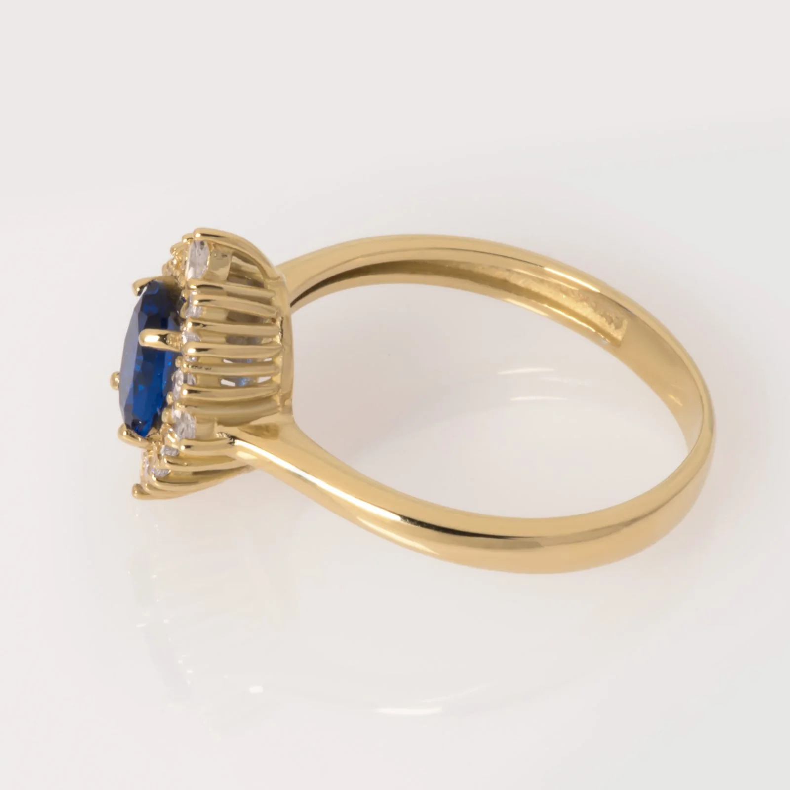 Halo Blue Gemstone Ring — additional product image 6 from AntEva Crafts