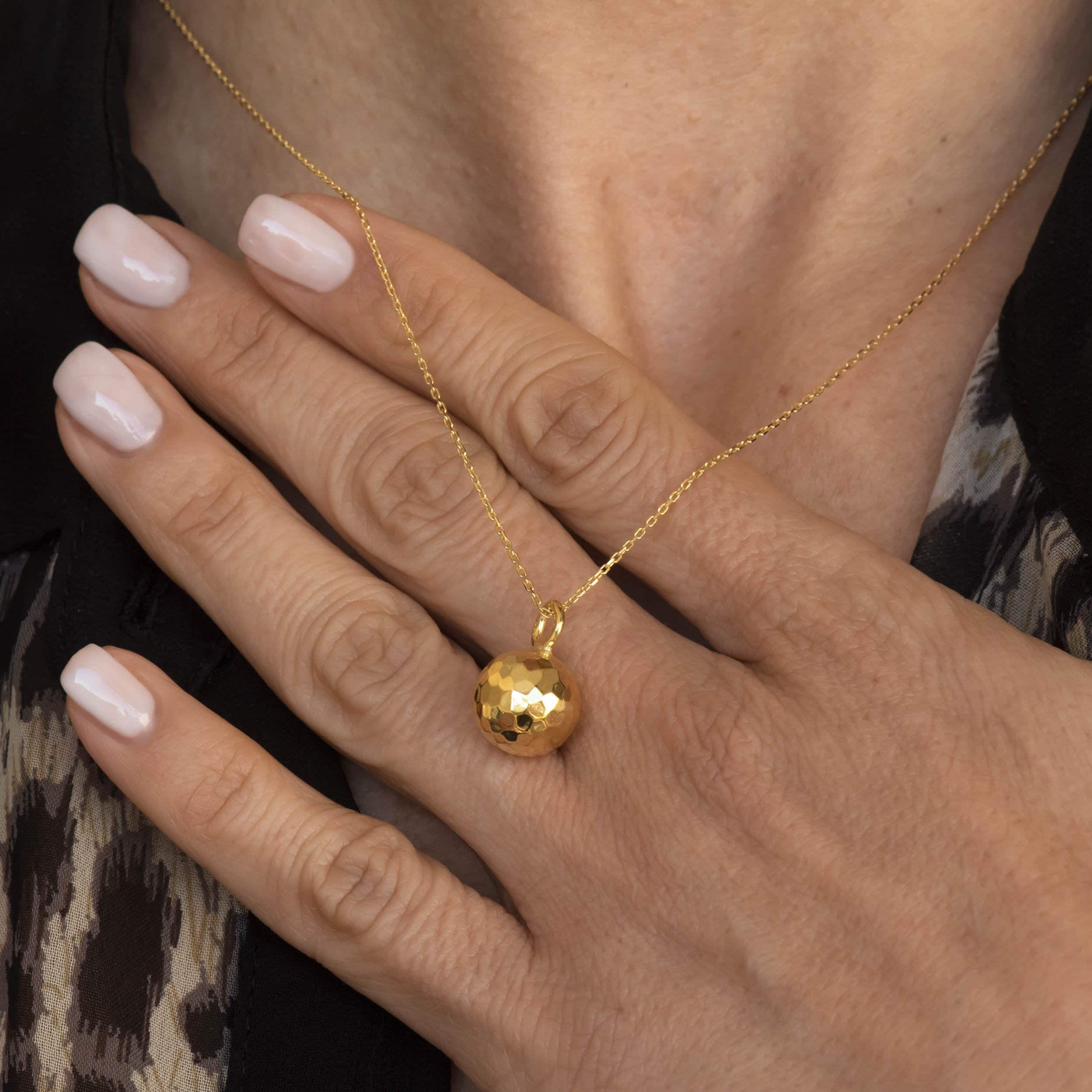 Hammered Ball Necklace — additional product image 9 from AntEva Crafts
