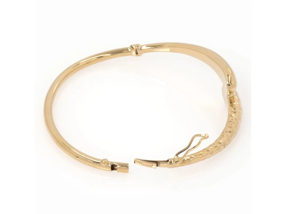 Hammered Bypass Hinged Bangle — additional product image 3 from AntEva Crafts