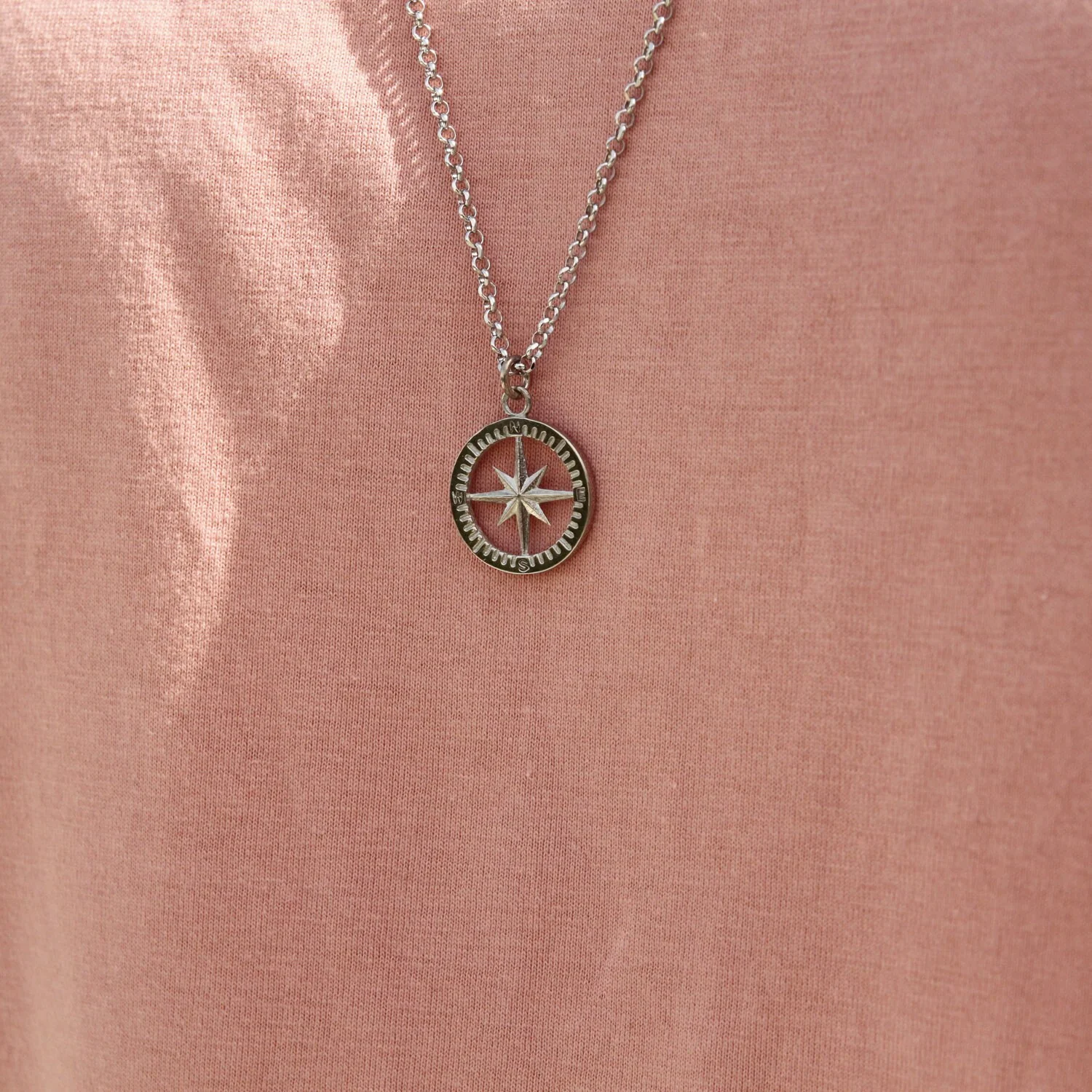 Silver Compass Necklace — additional product image 2 from AntEva Crafts