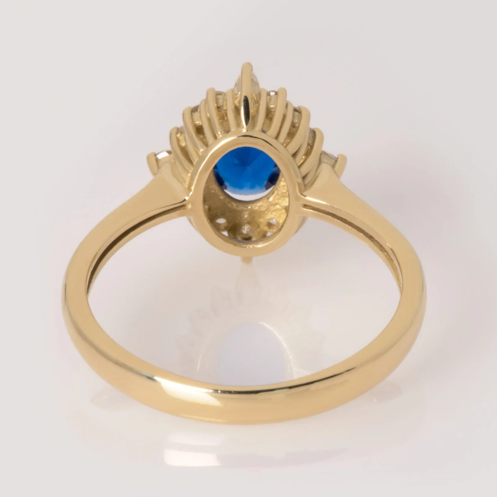 Halo Blue Gemstone Ring — additional product image 7 from AntEva Crafts
