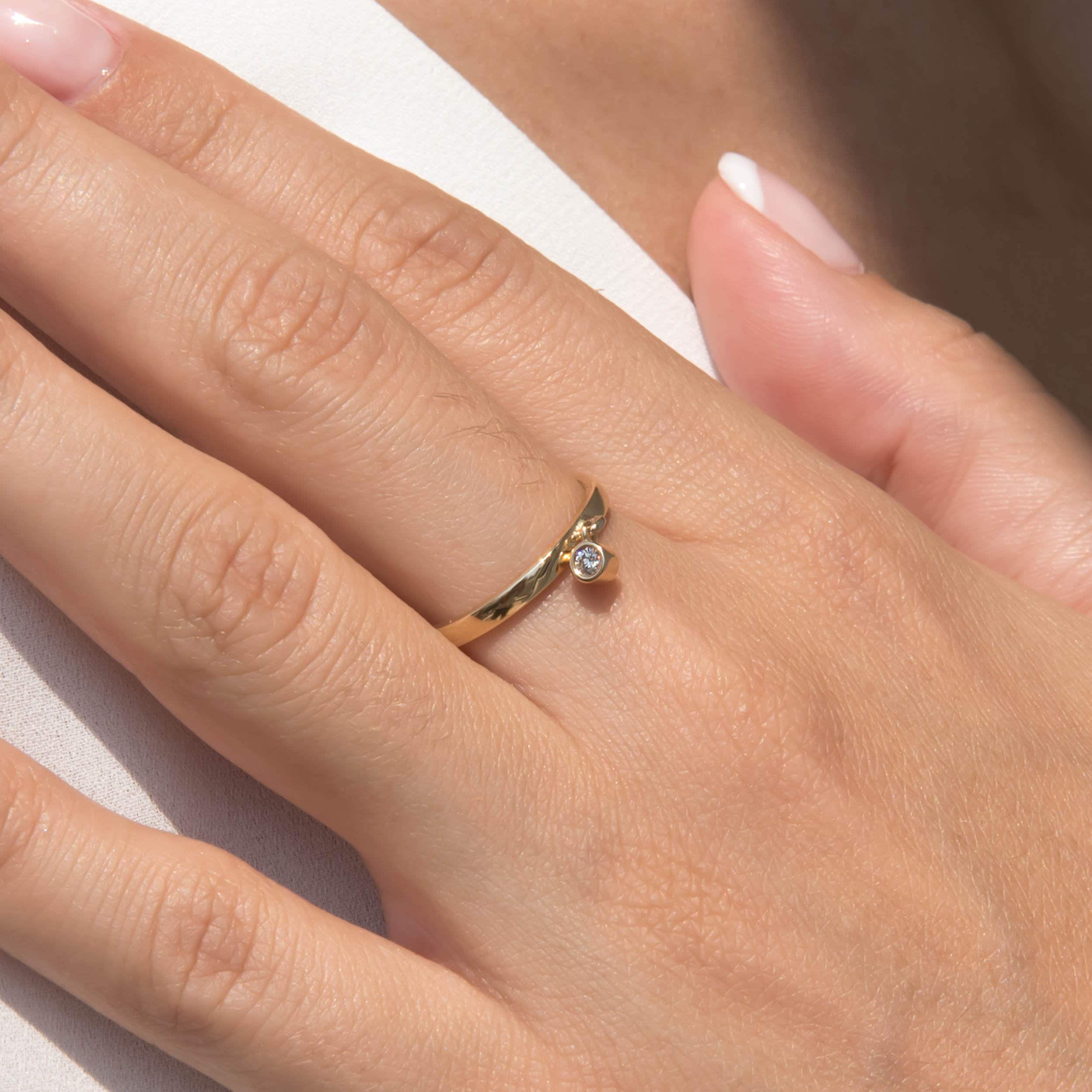 Hanging Diamond Ring — additional product image 4 from AntEva Crafts