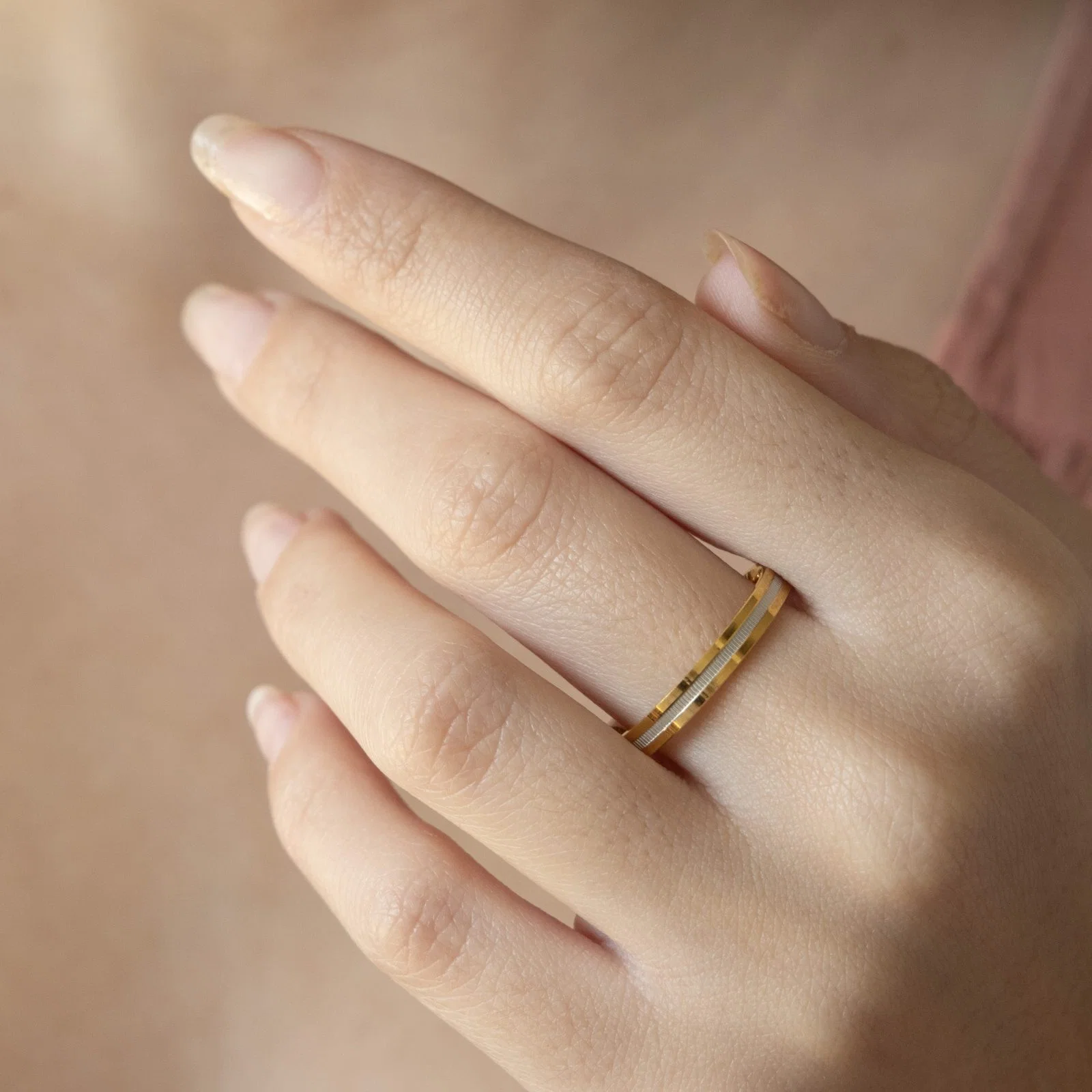 Ribbed Wedding Band 3mm — additional product image 3 from AntEva Crafts