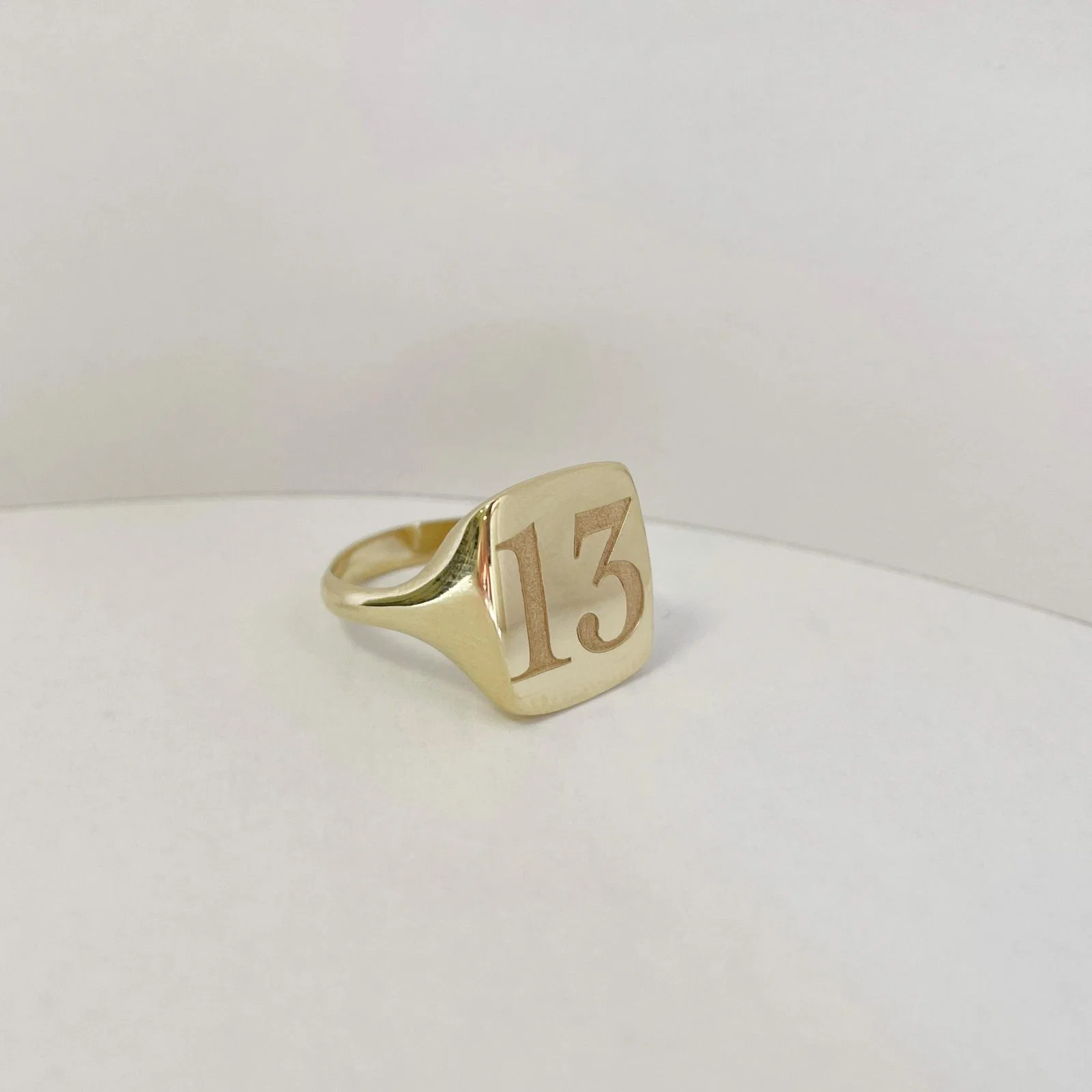 Monogram Square Signet Ring — additional product image 7 from AntEva Crafts