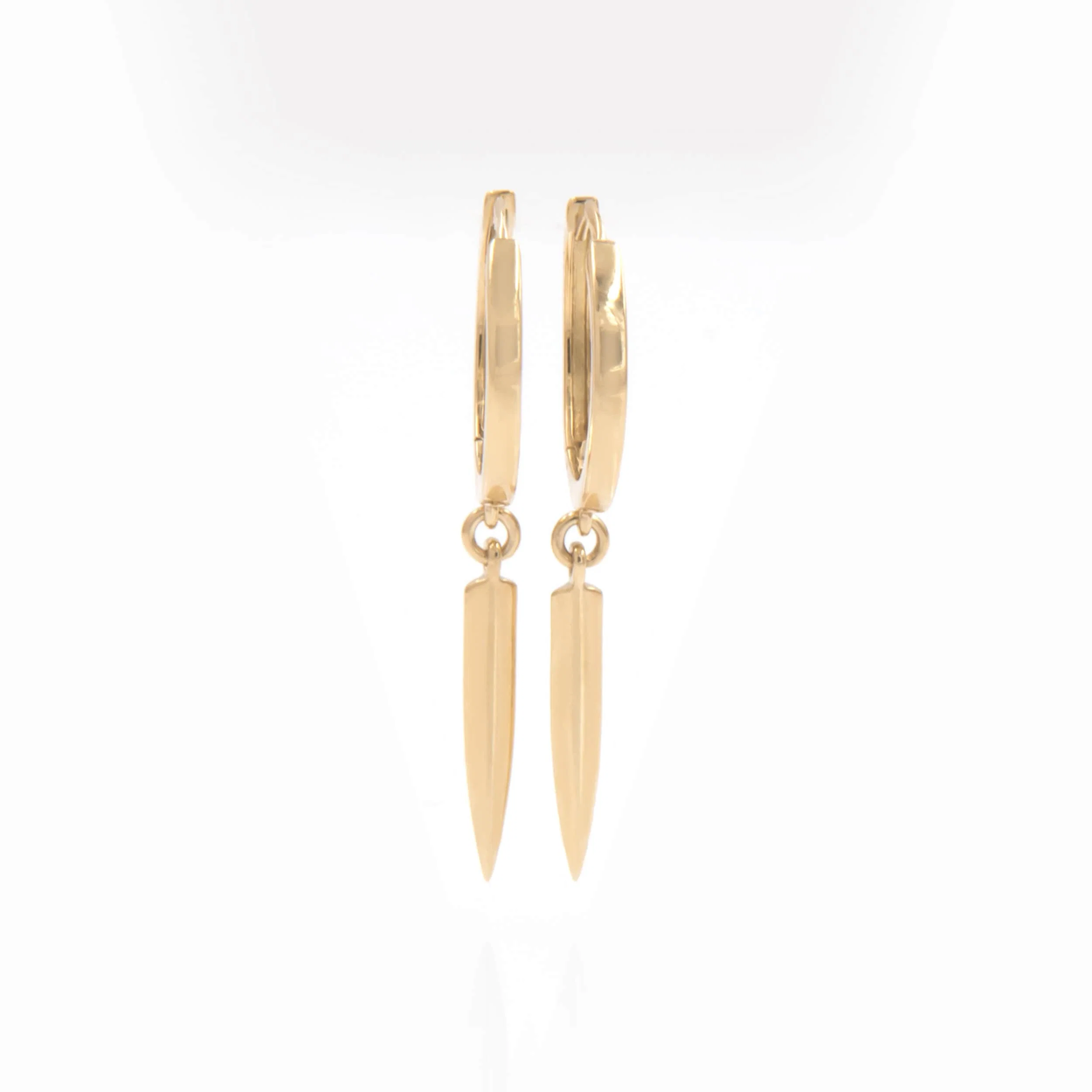 Single Spike Hoop Earrings — additional product image 6 from AntEva Crafts