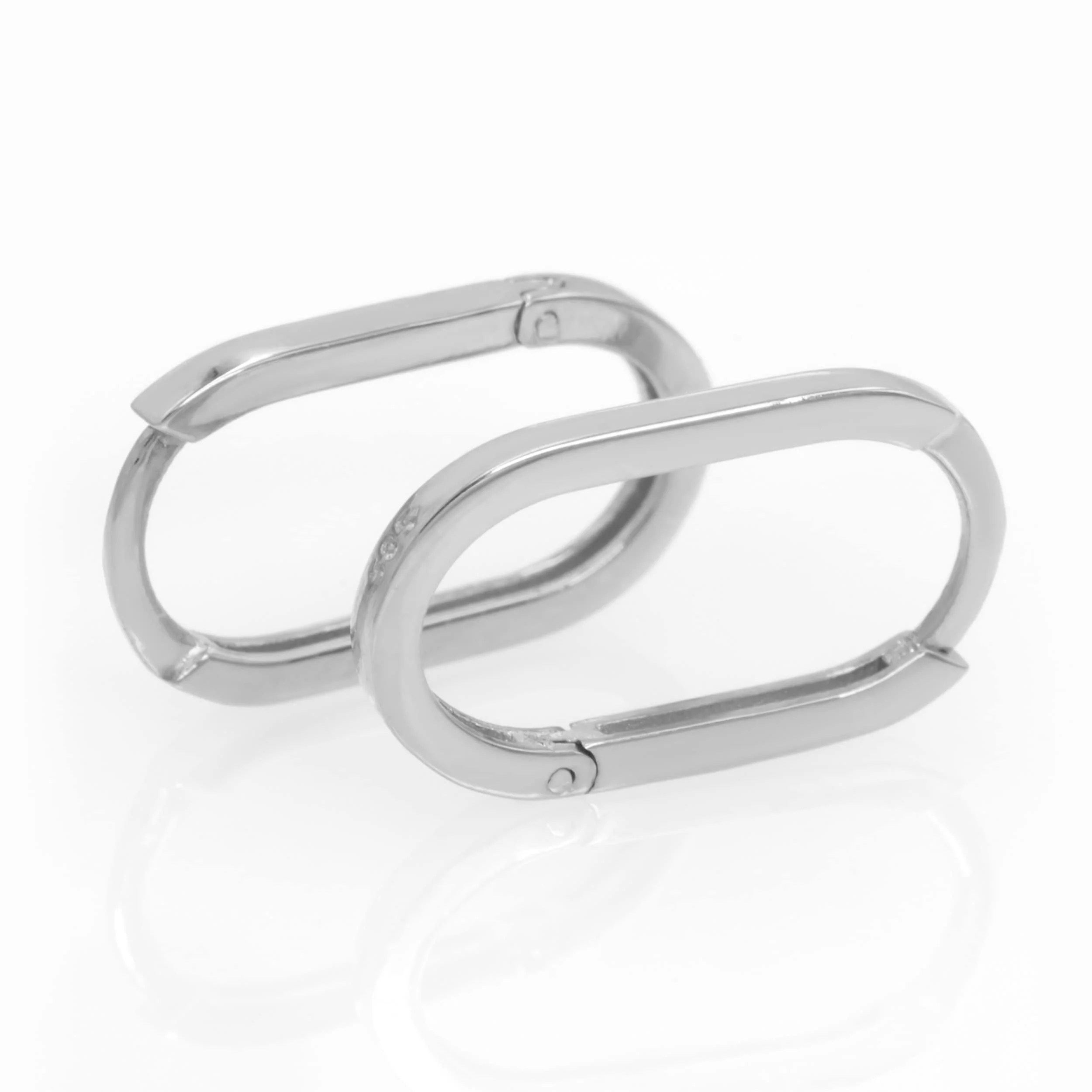 Paperclip Oval Hoop Earrings — additional product image 8 from AntEva Crafts