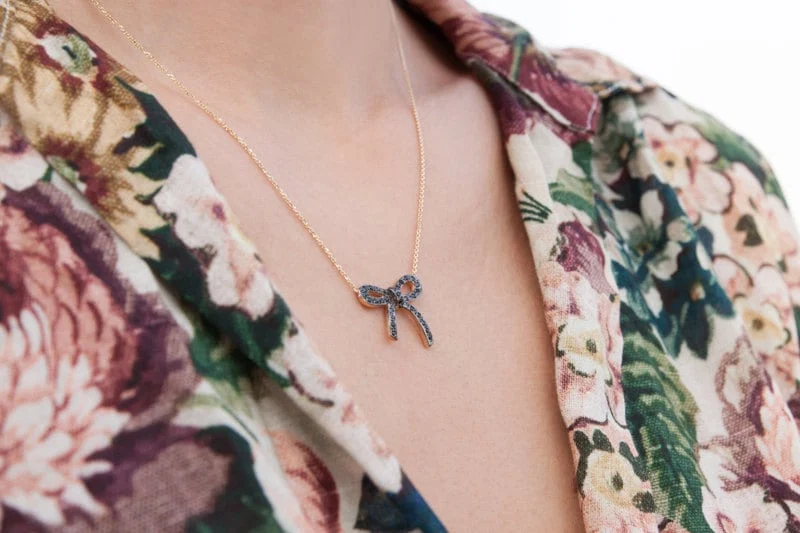 Bow 14k Gold Vermeil Necklace — additional product image 5 from AntEva Crafts