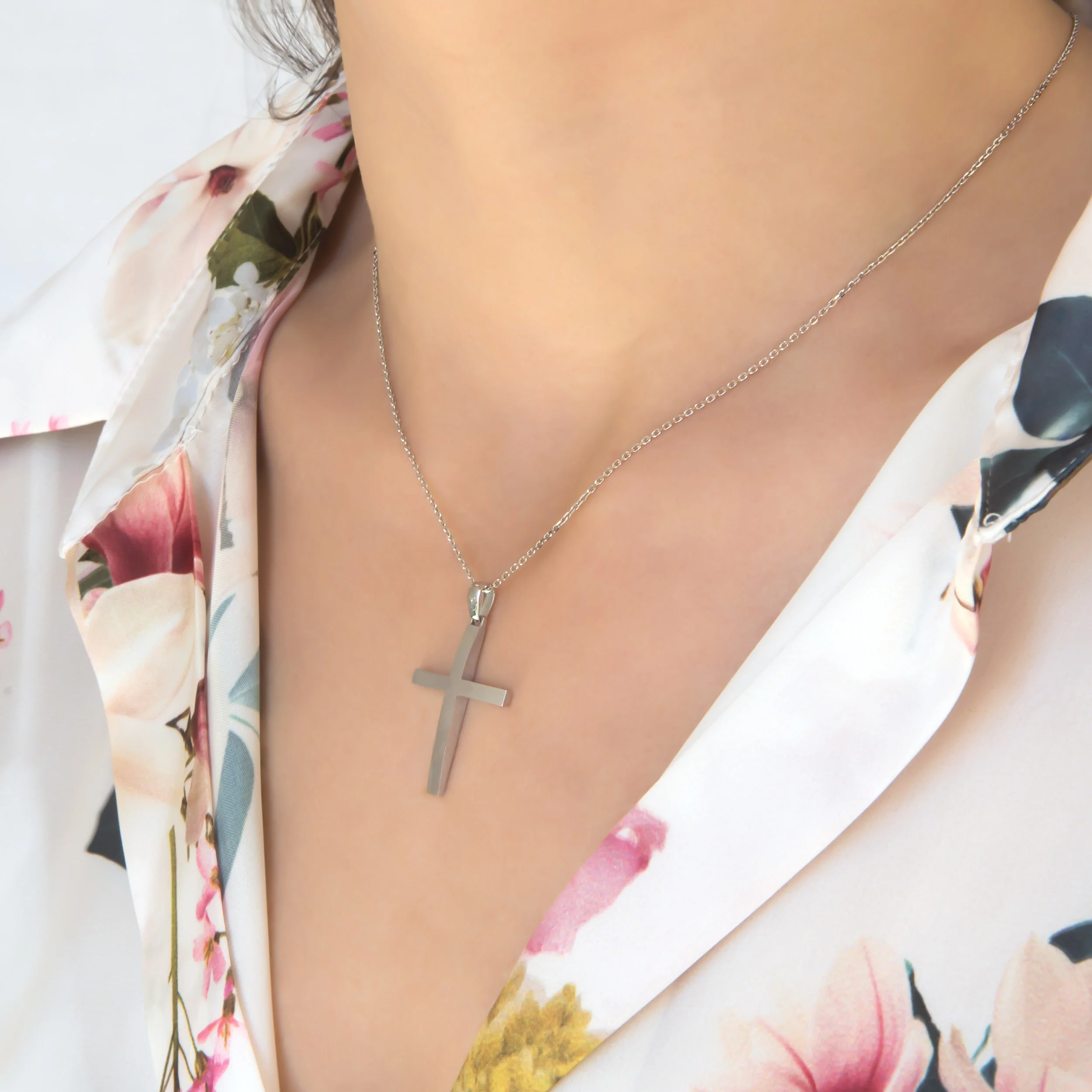Dainty Plain Gold Cross — additional product image 2 from AntEva Crafts