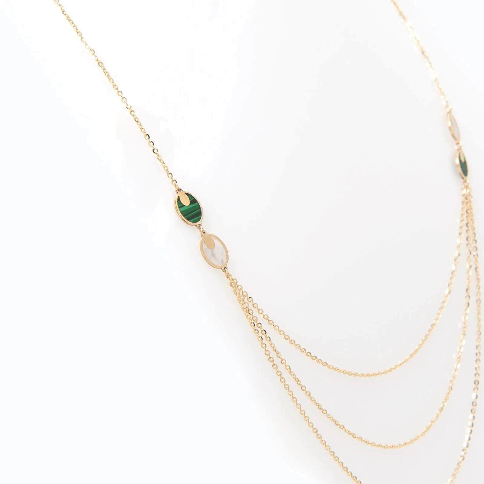 Triple Chain Charm Necklace — additional product image 4 from AntEva Crafts