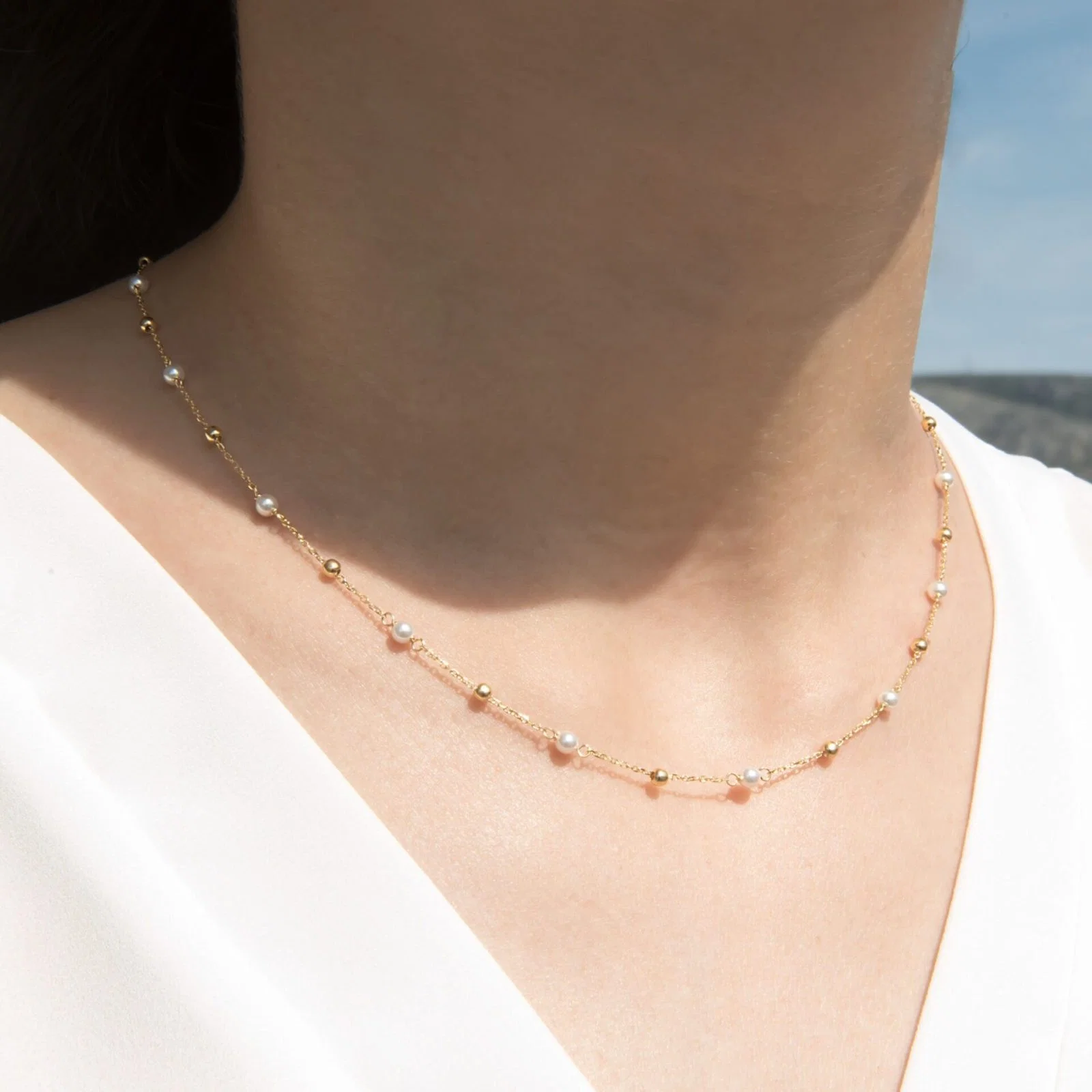 Gold Ball Pearl Beaded Set — additional product image 5 from AntEva Crafts