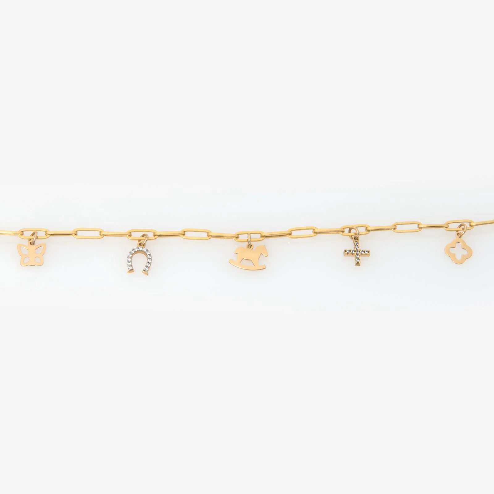 Chain Charm Bracelet with 5 charms — additional product image 2 from AntEva Crafts