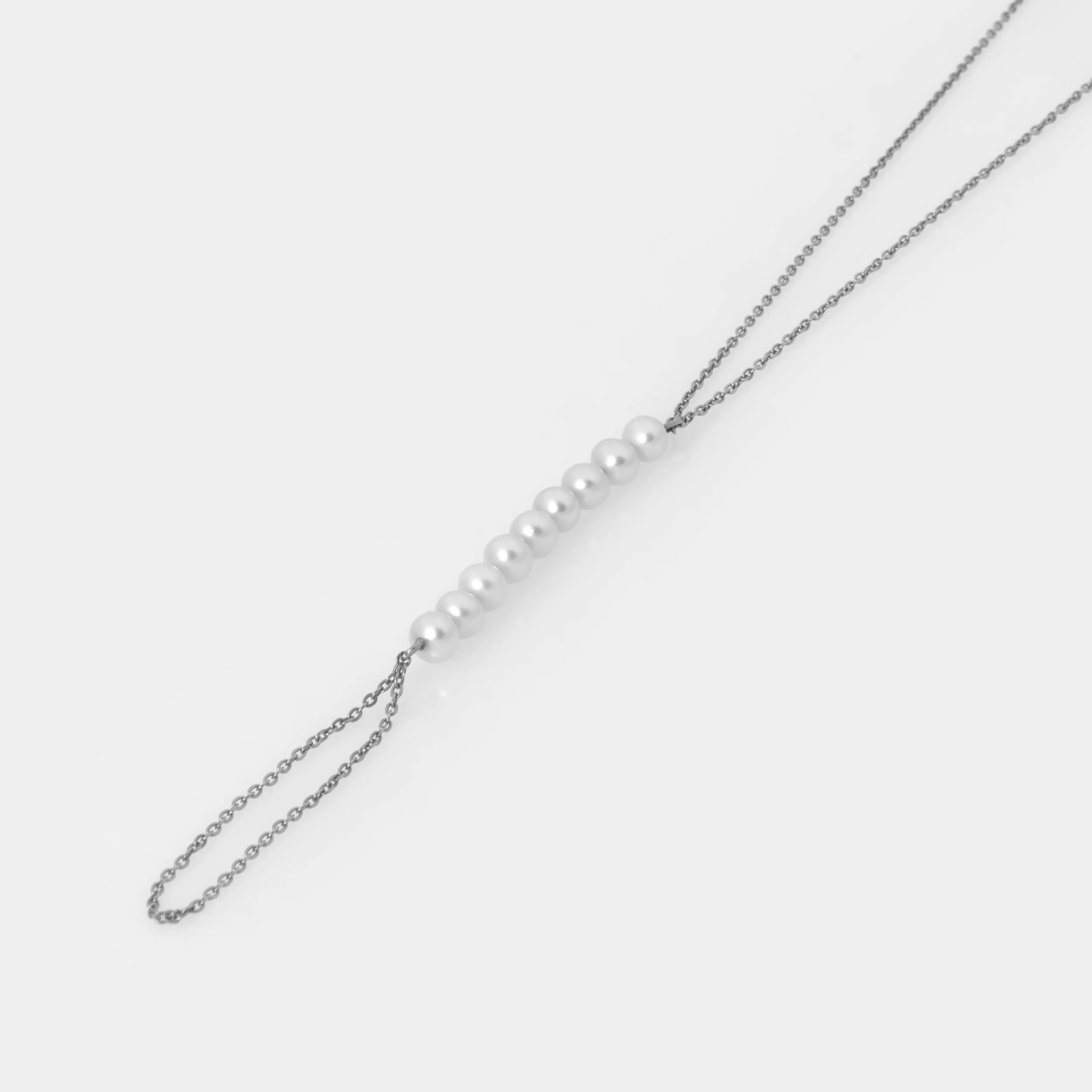 Two-in-One Pearl Hand Chain and Necklace — additional product image 7 from AntEva Crafts