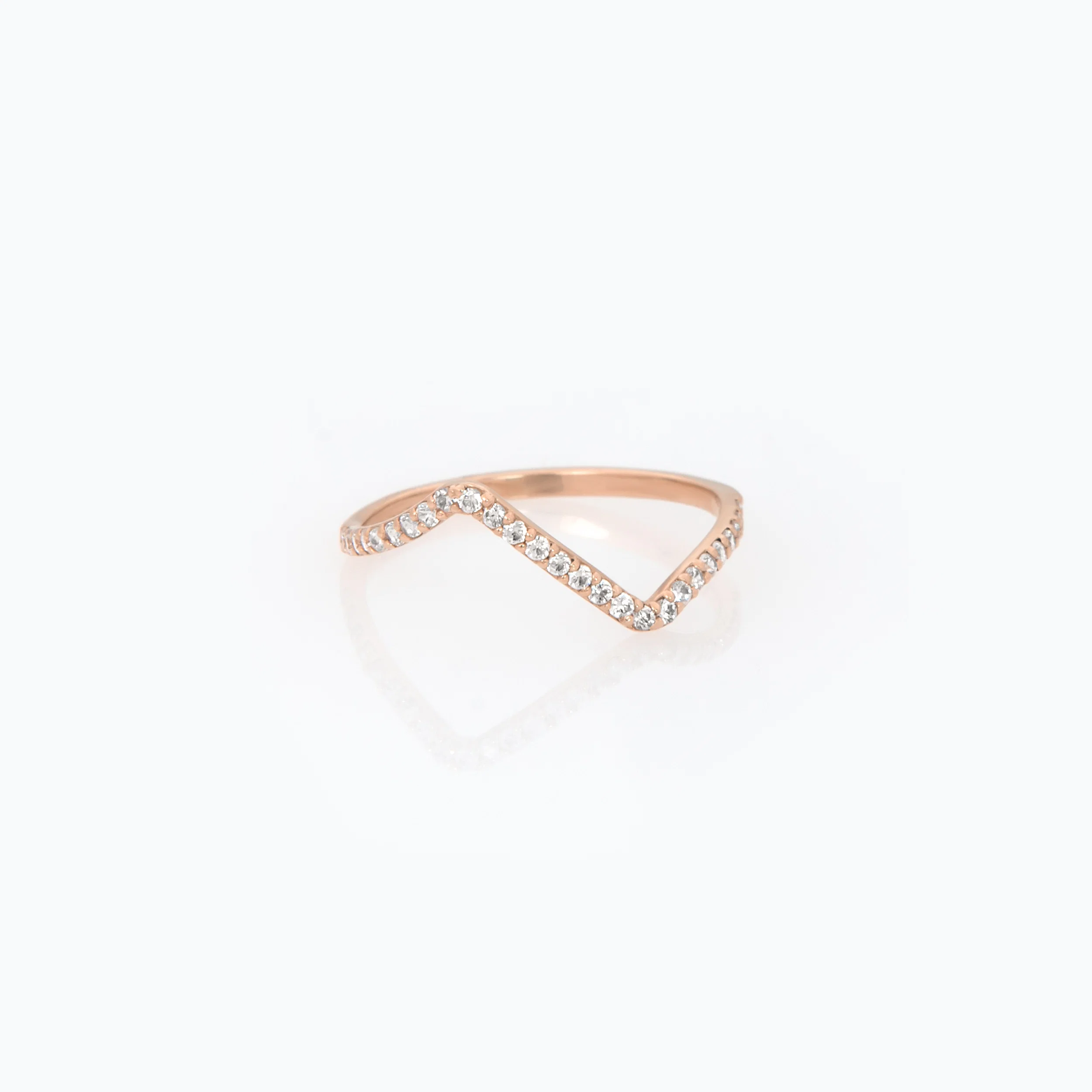 Modern Gemstone Chevron Ring — additional product image 4 from AntEva Crafts