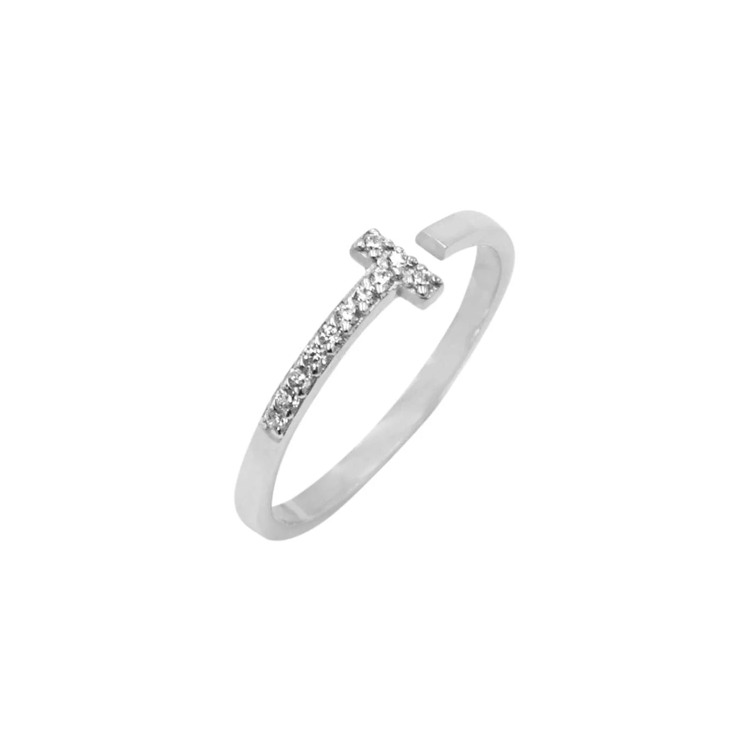 T Bar Open Diamond Ring — additional product image 3 from AntEva Crafts