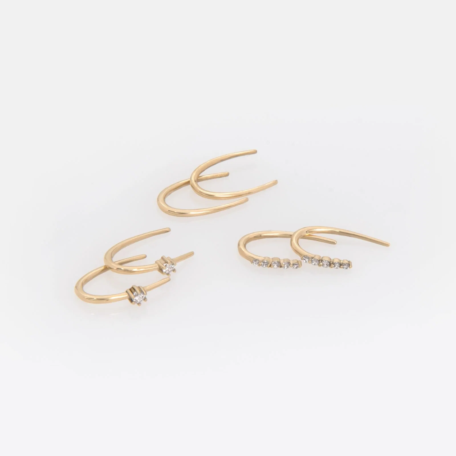 Open Arc Hoops with Gemstones — additional product image 5 from AntEva Crafts