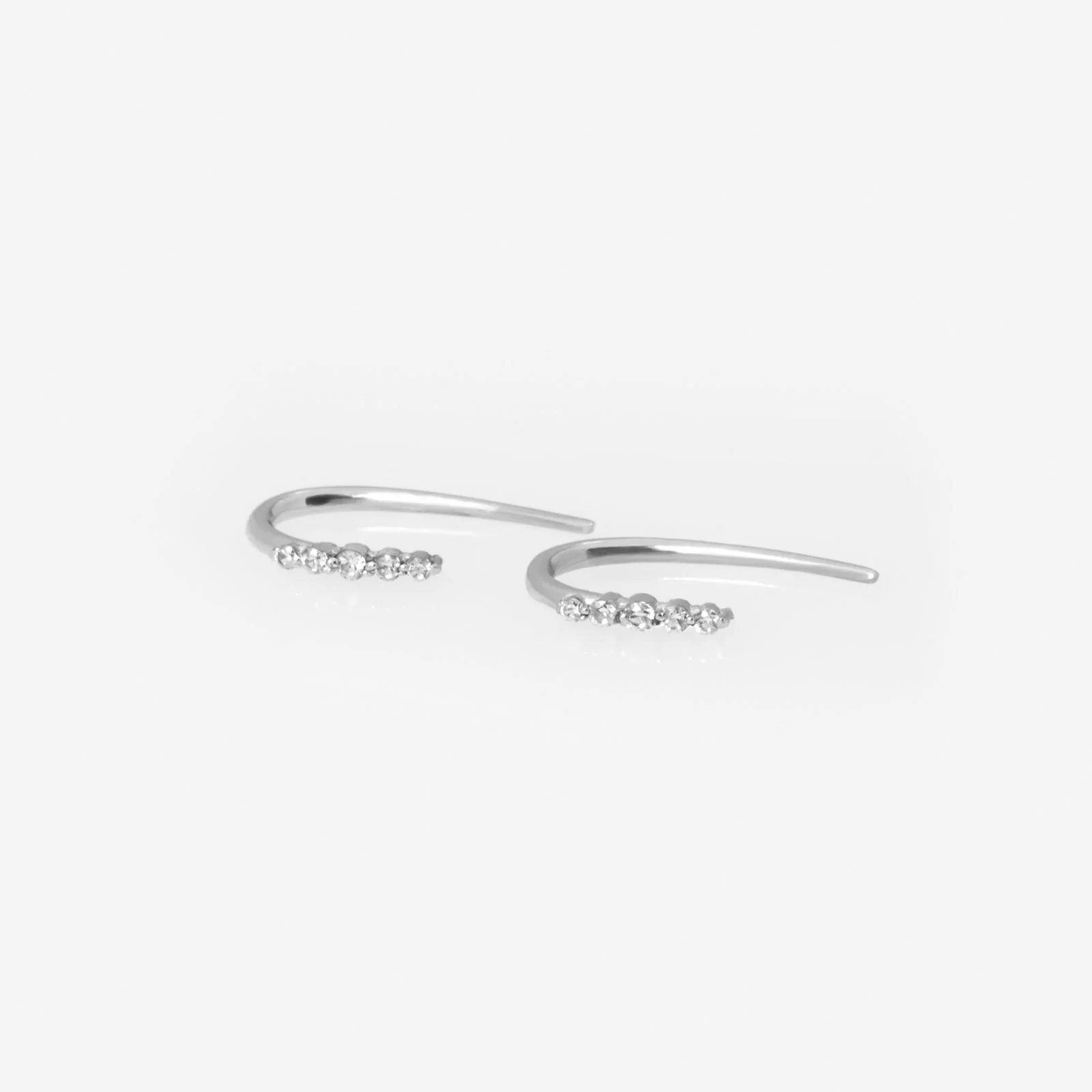 Open Arc Hoops with Gemstones — additional product image 3 from AntEva Crafts