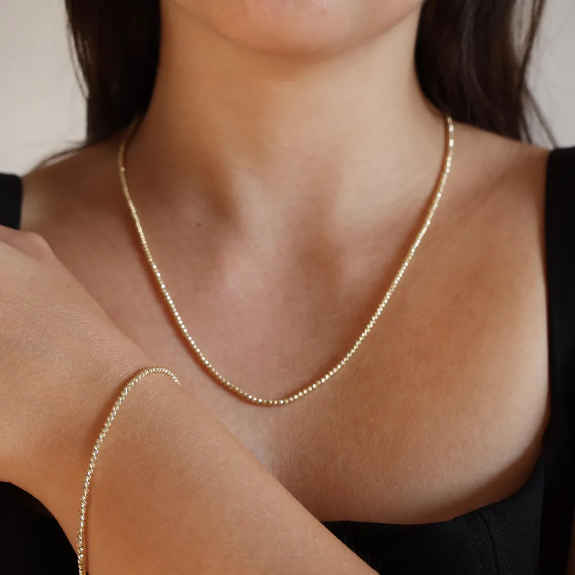 Spheres Diamond Cut Chain Set — additional product image 3 from AntEva Crafts